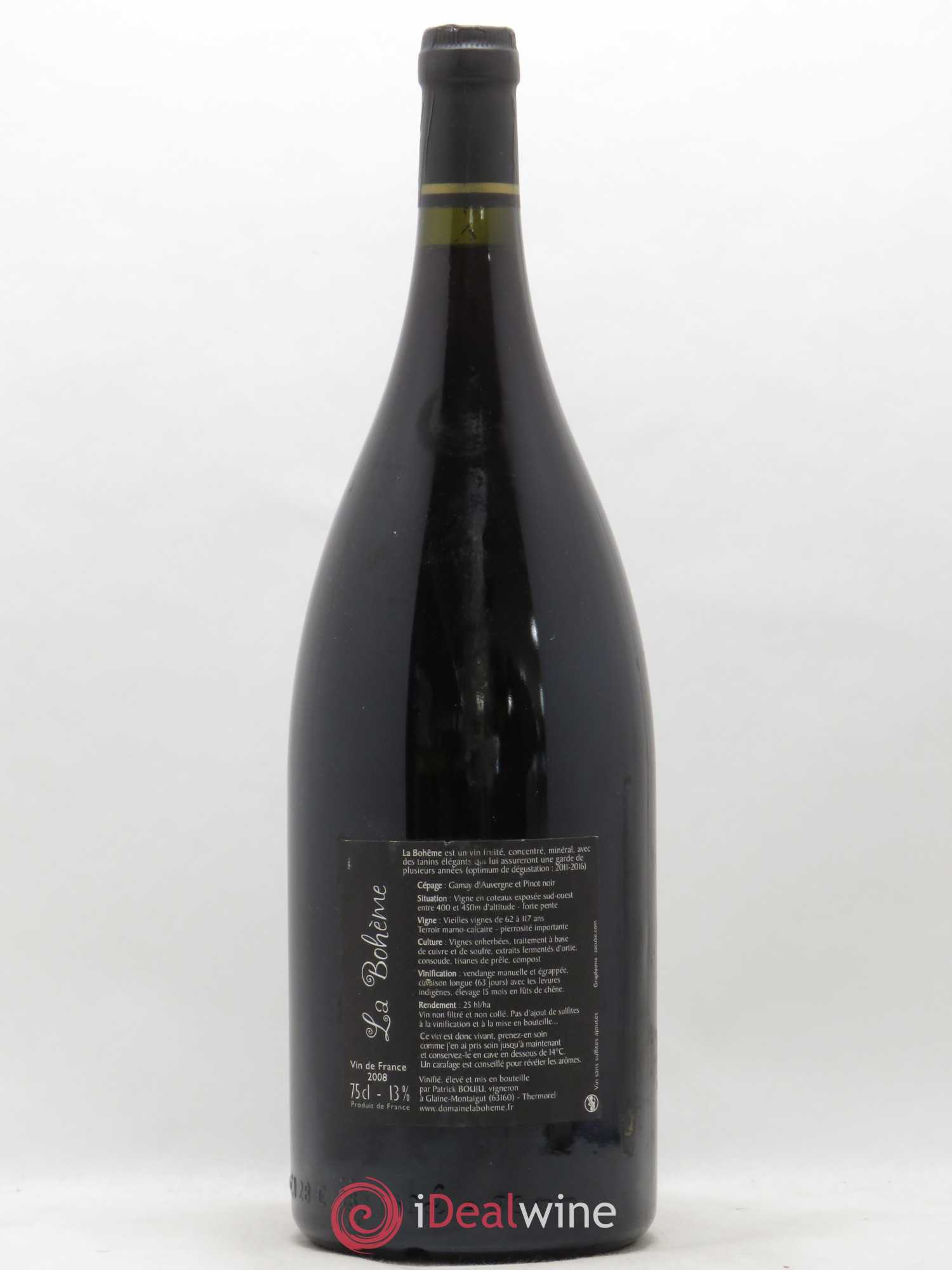 Vin de France La Bohème Patrick Bouju - La Bohème 2008 - Lot de 1 magnum - 1