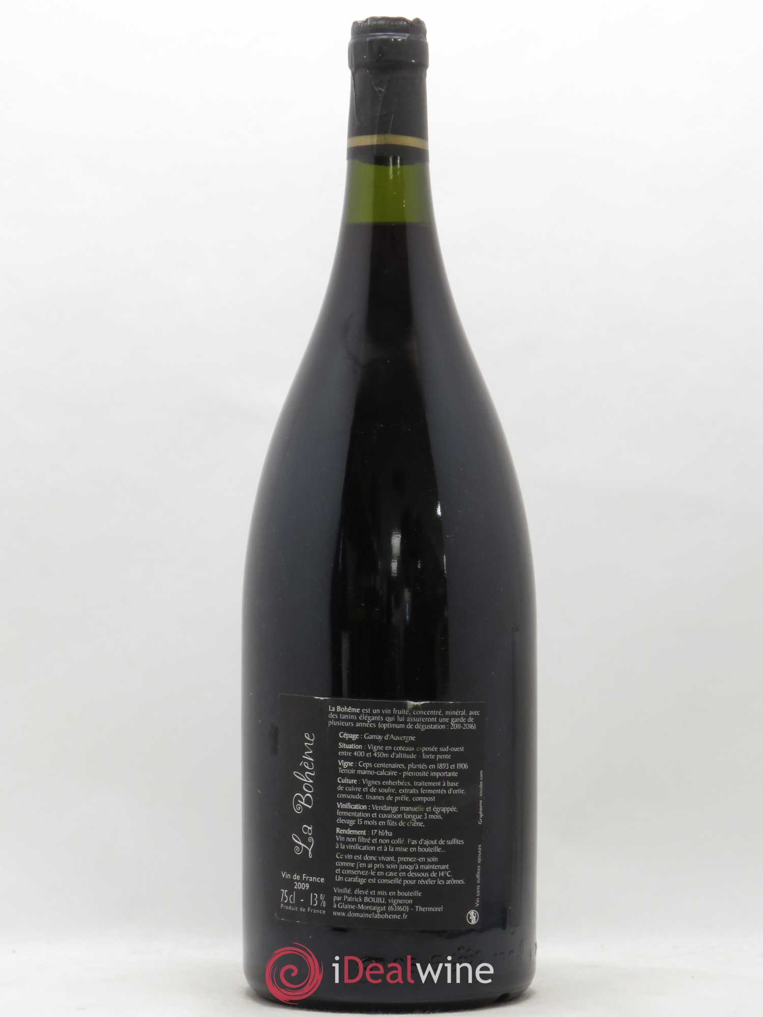 Vin de France La Bohème Patrick Bouju - La Bohème 2009 - Lot de 1 magnum - 1