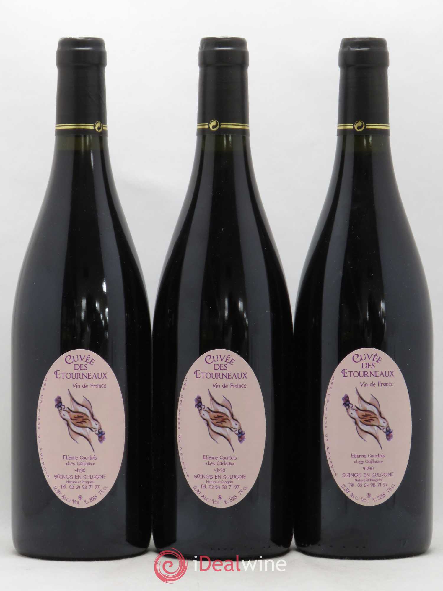 Vin de France Cuvée des Etourneaux Les Cailloux du paradis 2015 - Posten von 3 Flaschen - 0