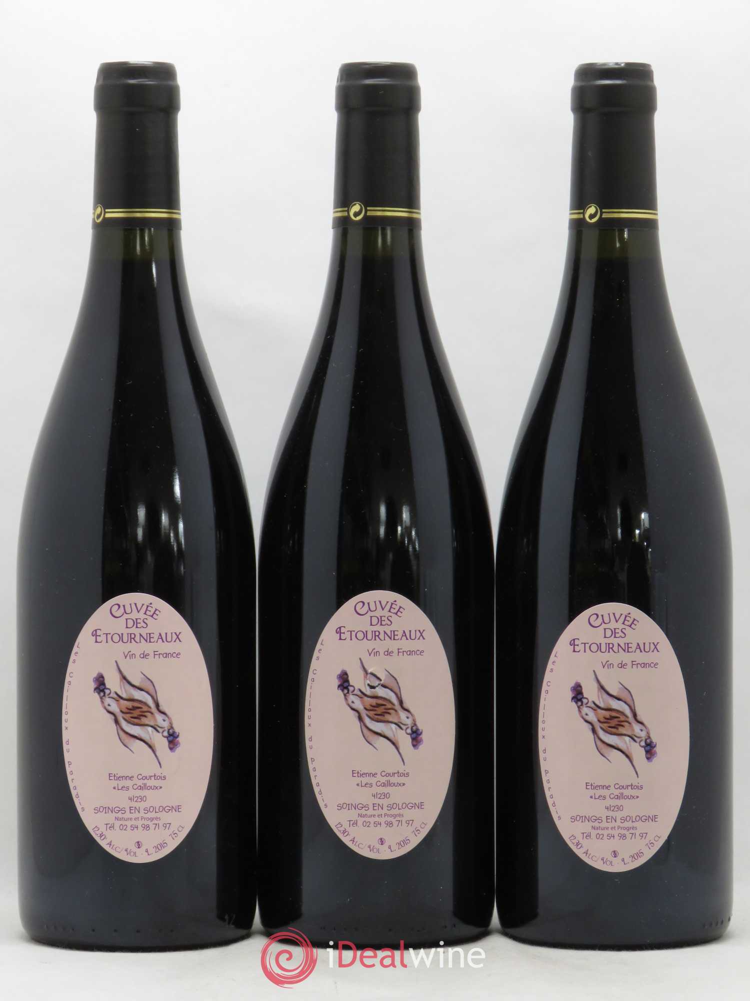 Vin de France Cuvée des Etourneaux Les Cailloux du paradis 2015 - Posten von 3 Flaschen - 0