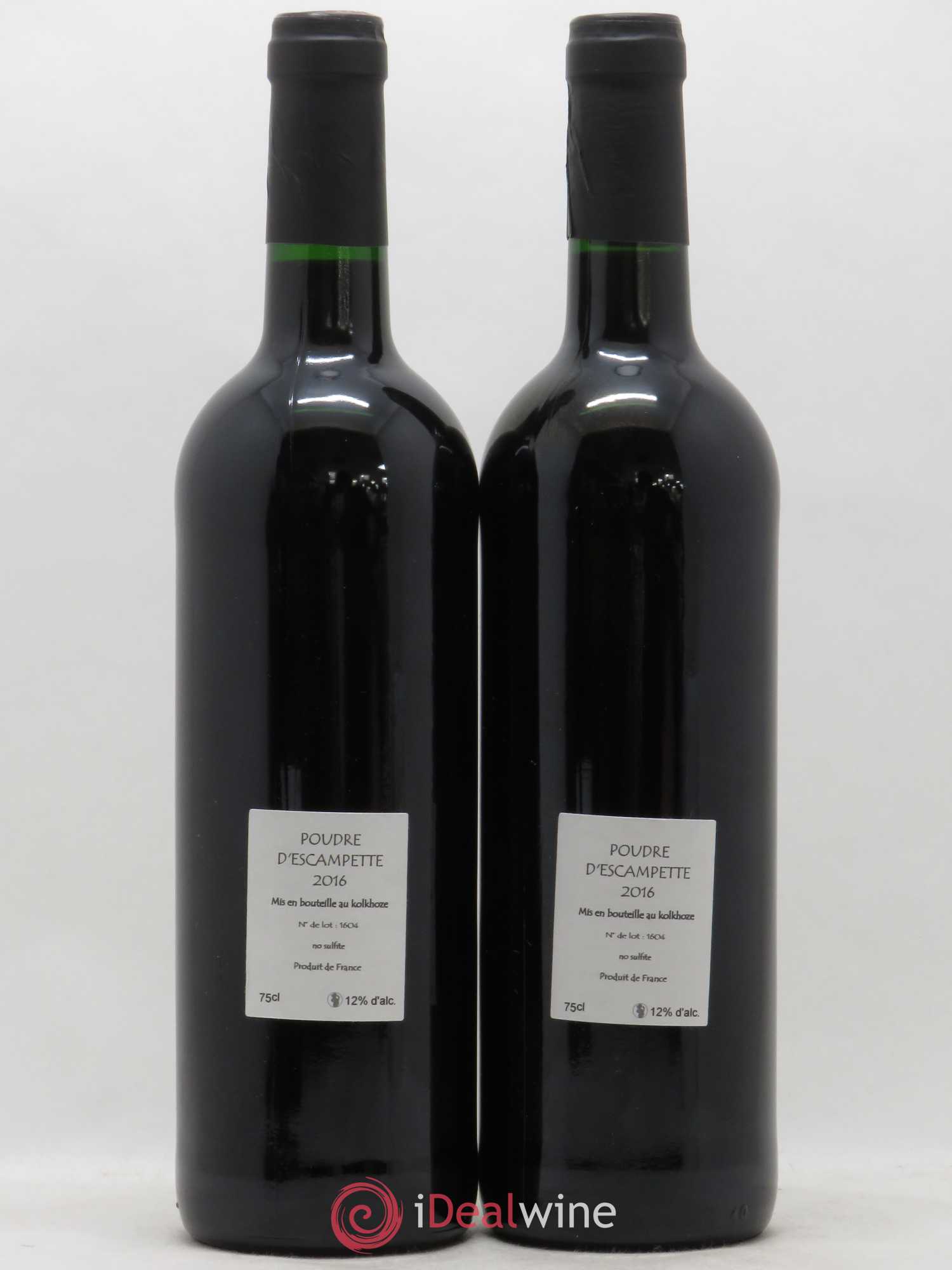 Vin de France Poudre d'Escampette Les Vins du Cabanon - Alain Castex 2016 - Lot de 2 bouteilles - 1
