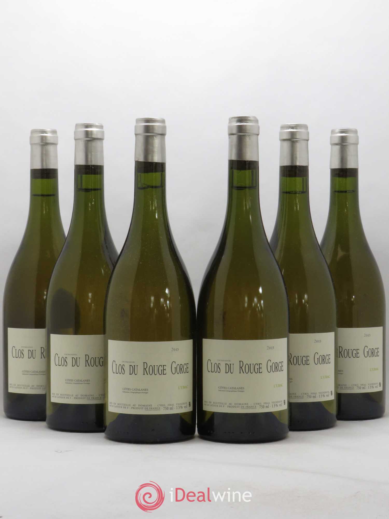 Côtes Catalanes Clos du Rouge Gorge L'Ubac Cyril Fhal 2015 - Lot de 6 bouteilles - 0