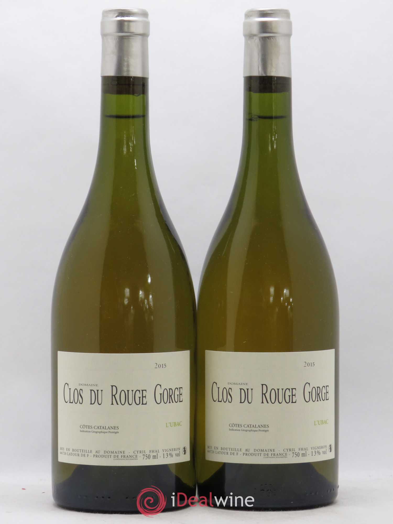Côtes Catalanes Clos du Rouge Gorge L'Ubac Cyril Fhal 2015 - Lot de 2 bouteilles - 0