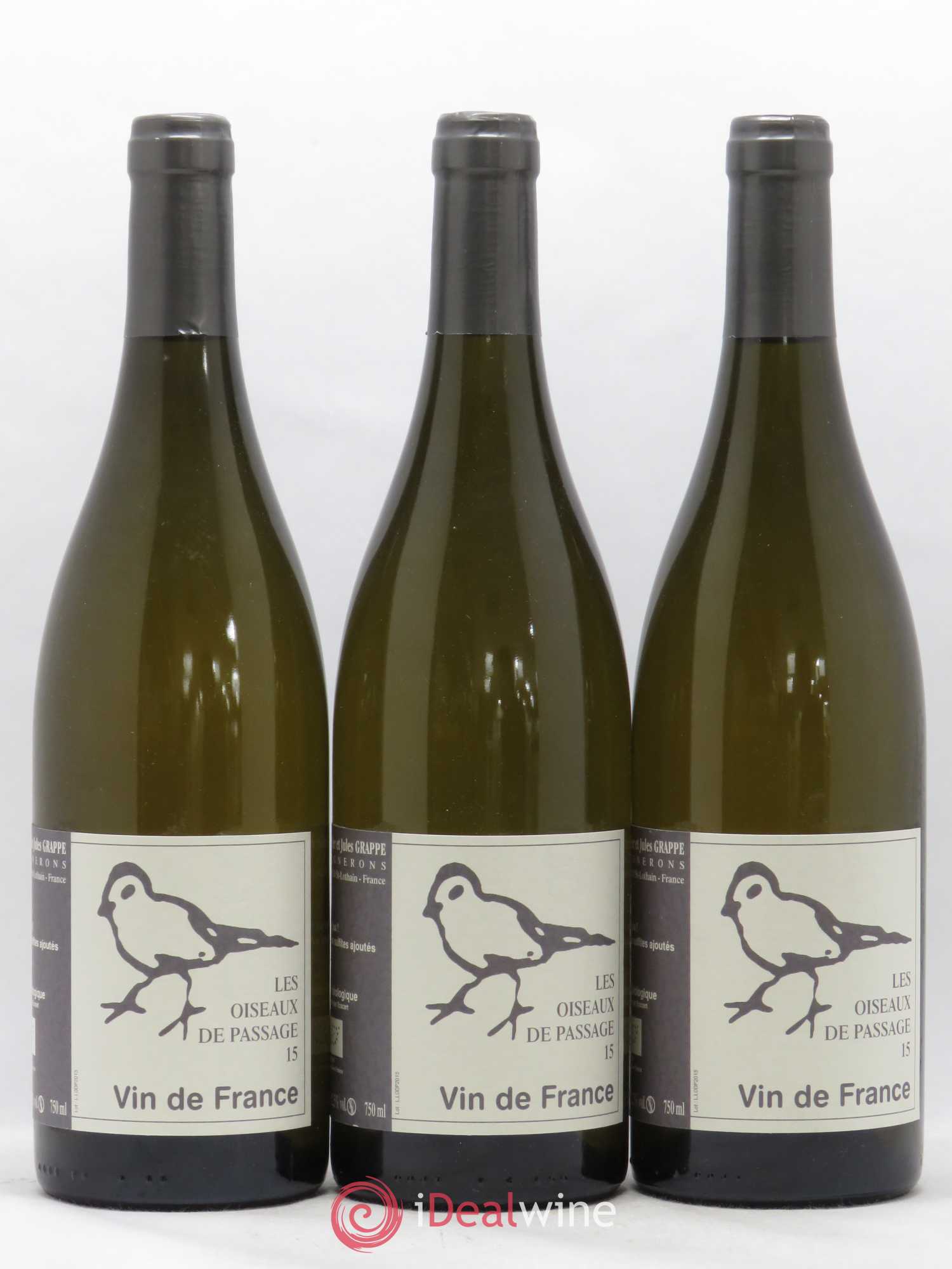Vin de France Pur Jus Les Oiseaux de Passage Didier Grappe 2015 - Lot de 3 bouteilles - 1