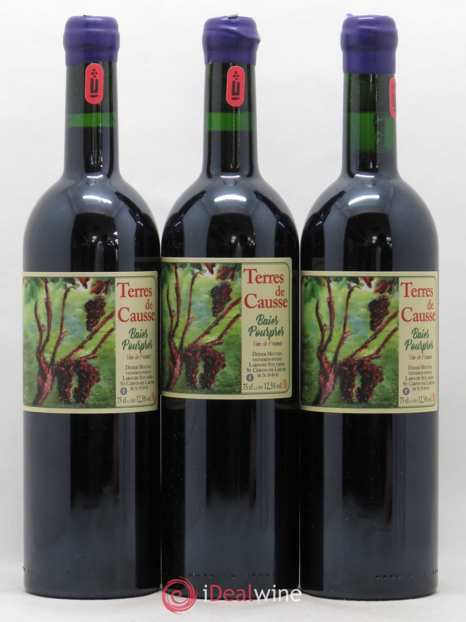Vin de France Baies Pourpres Terres de Causse 2015 - Posten von 3 Flaschen - 0