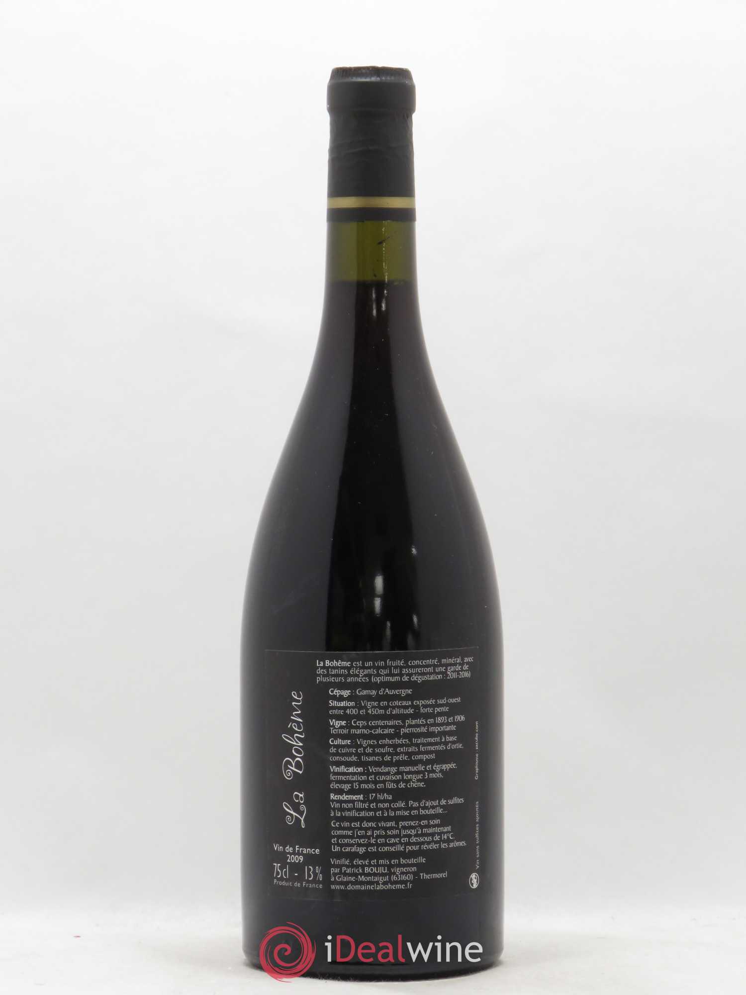Vin de France La Bohème Patrick Bouju - La Bohème 2009 - Lot de 1 bouteille - 1