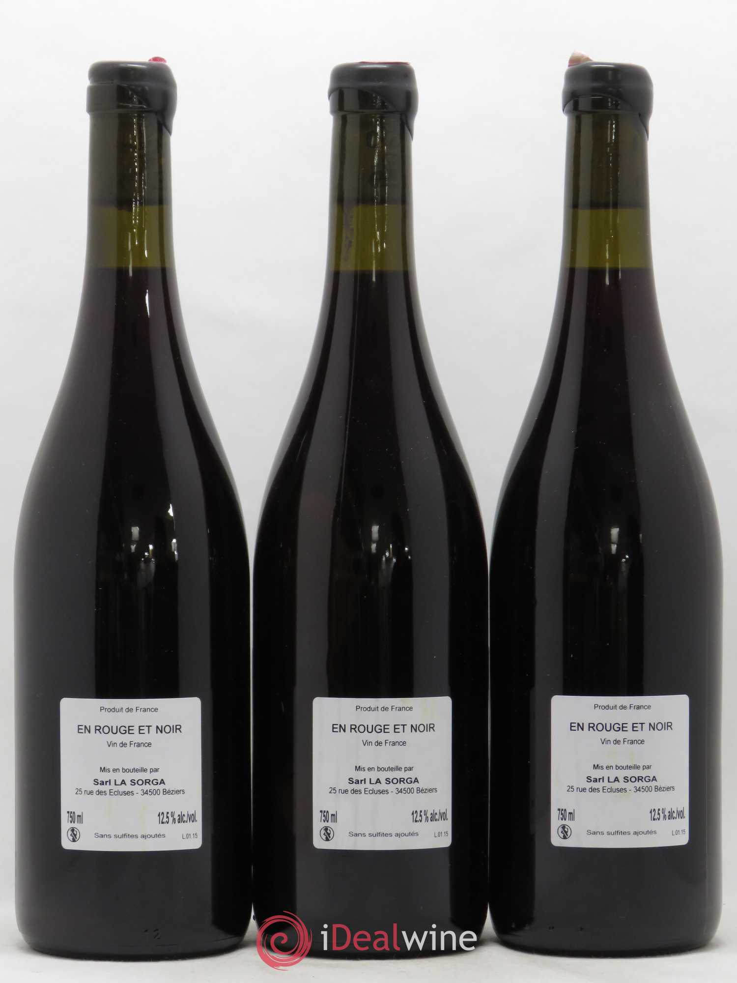 Vin de France En rouge et noir Domaine de la Sorga 2015 - Posten von 3 Flaschen - 1