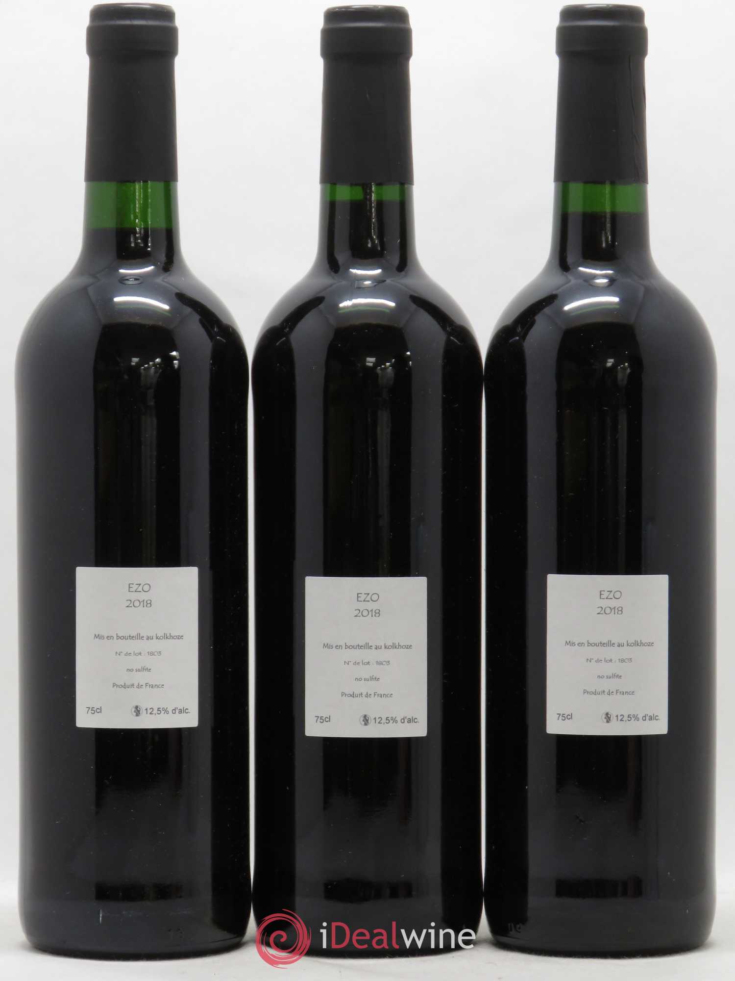 Vin de France Ezo Les Vins du Cabanon - Alain Castex 2018 - Lot of 3 bottles - 1