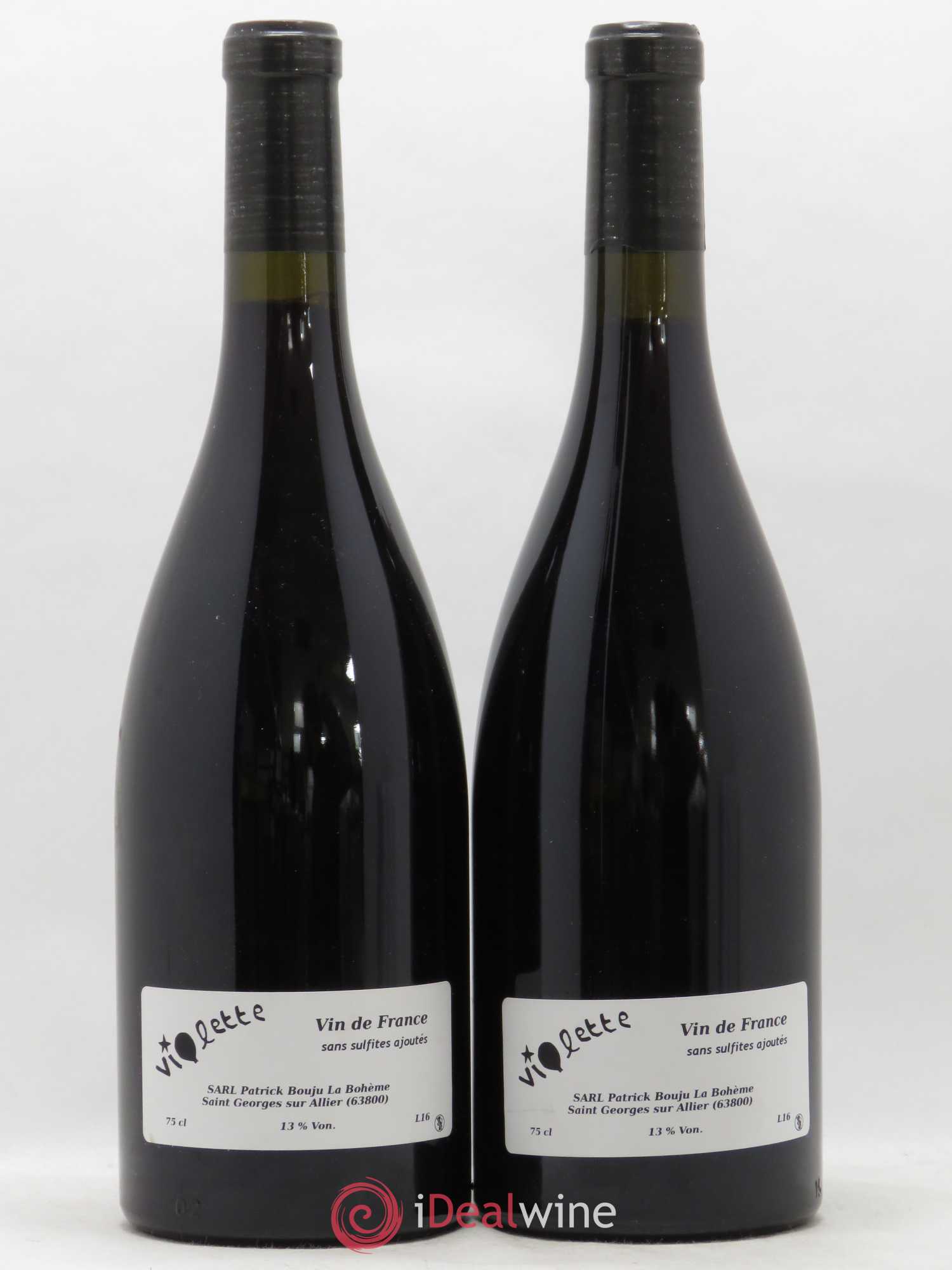 Vin de France Violette Patrick Bouju - La Bohème 2016 - Lot de 2 bouteilles - 1