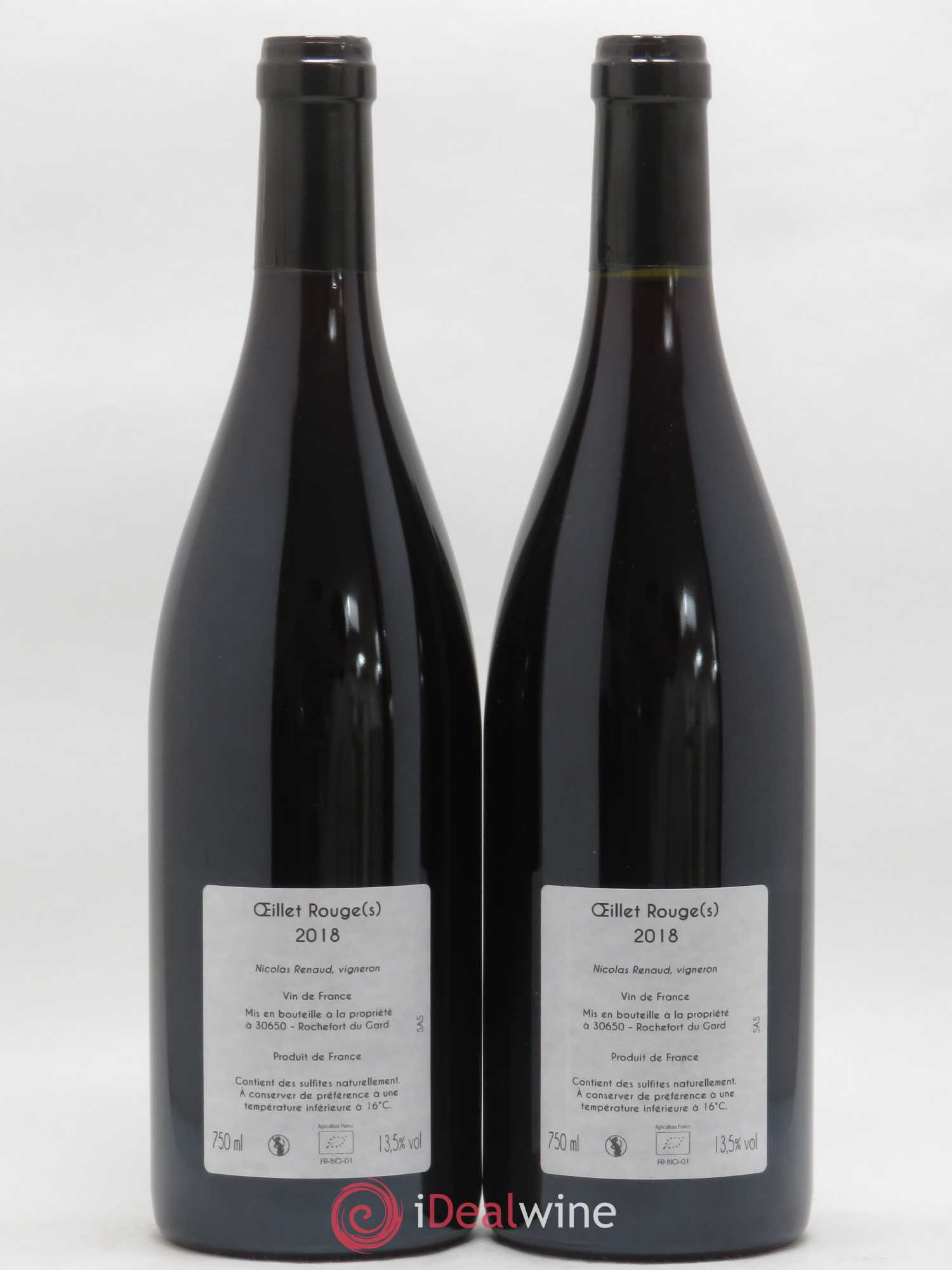 Vin de France Oeillet rouge Clos des Grillons 2018 - Posten von 2 Flaschen - 1