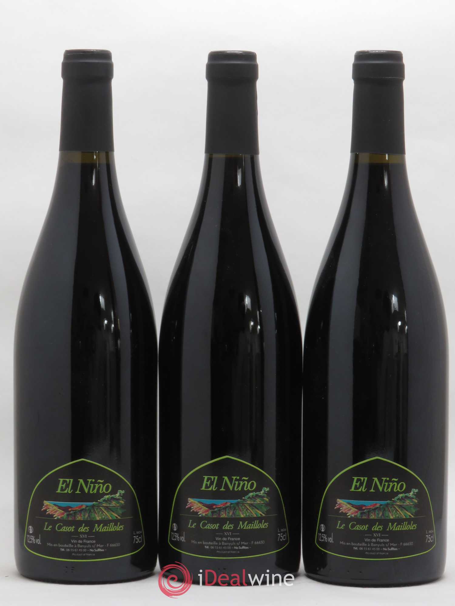 Vin de France El Nino Le Casot des Mailloles 2016 - Posten von 3 Flaschen - 0