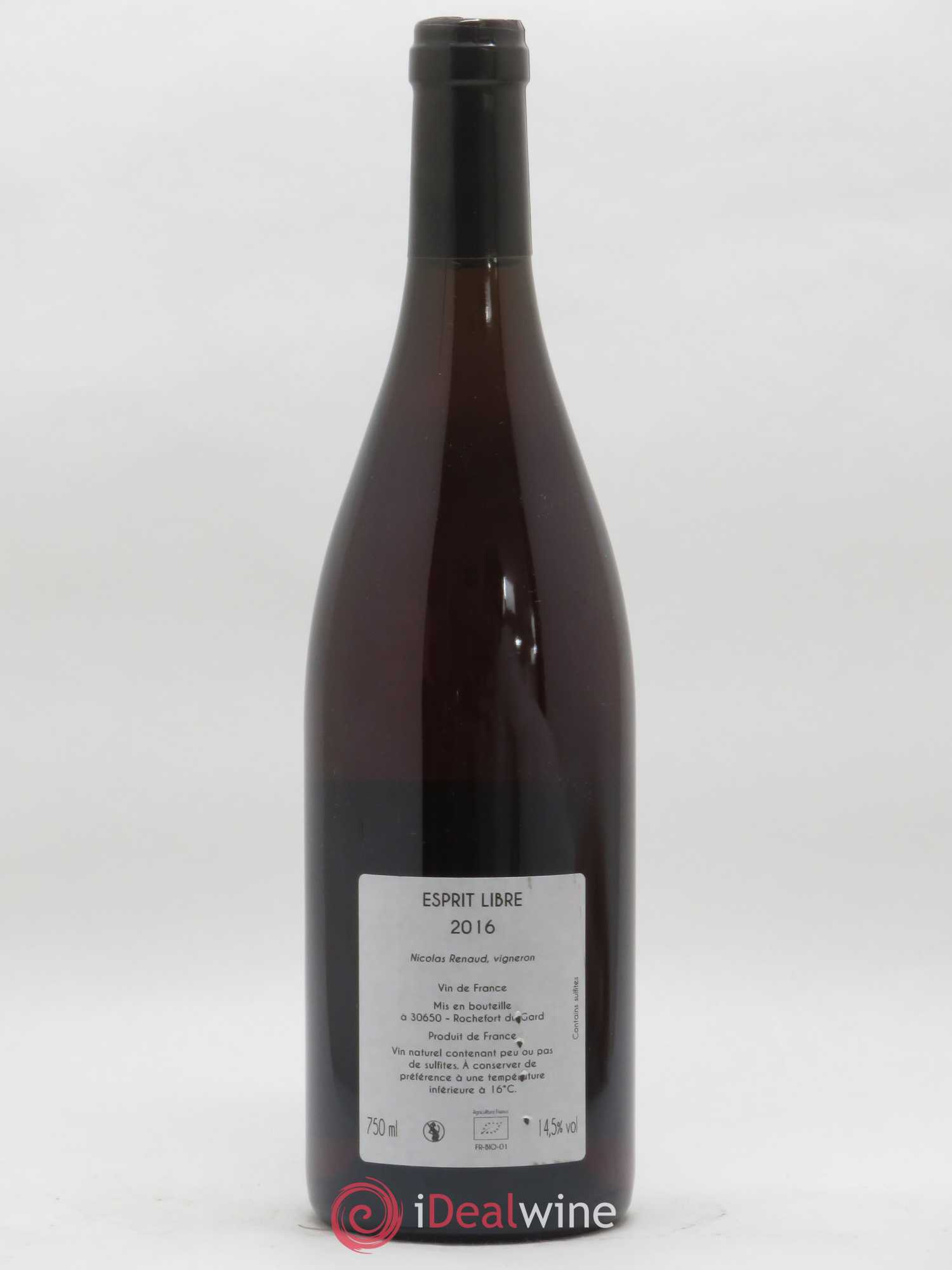 Vin de France Esprit Libre Clos des Grillons 2016 - Lot de 1 bouteille - 1