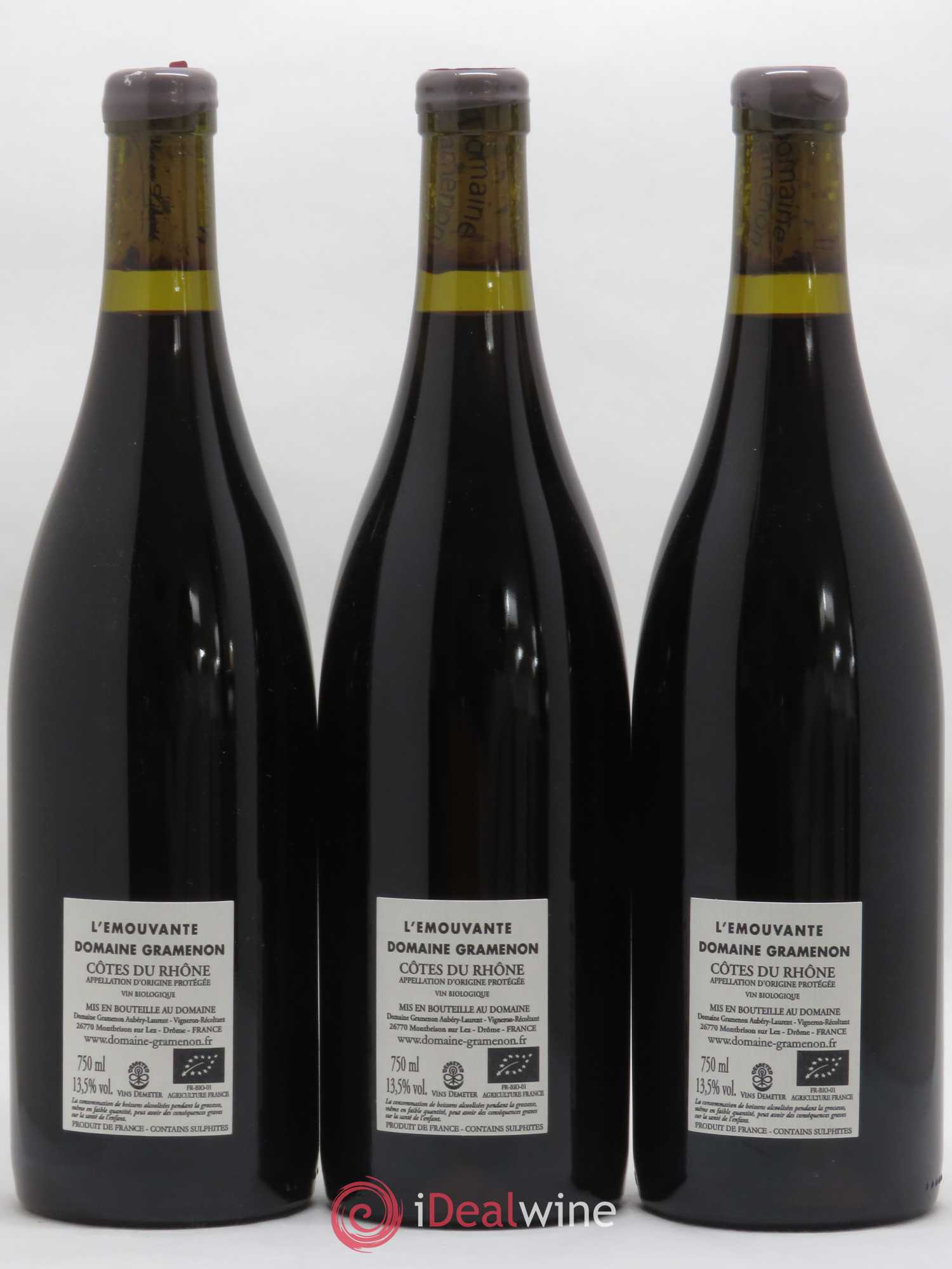 Côtes-du-Rhône L'émouvante Gramenon (Domaine) 2018 - Lot de 6 bouteilles - 2