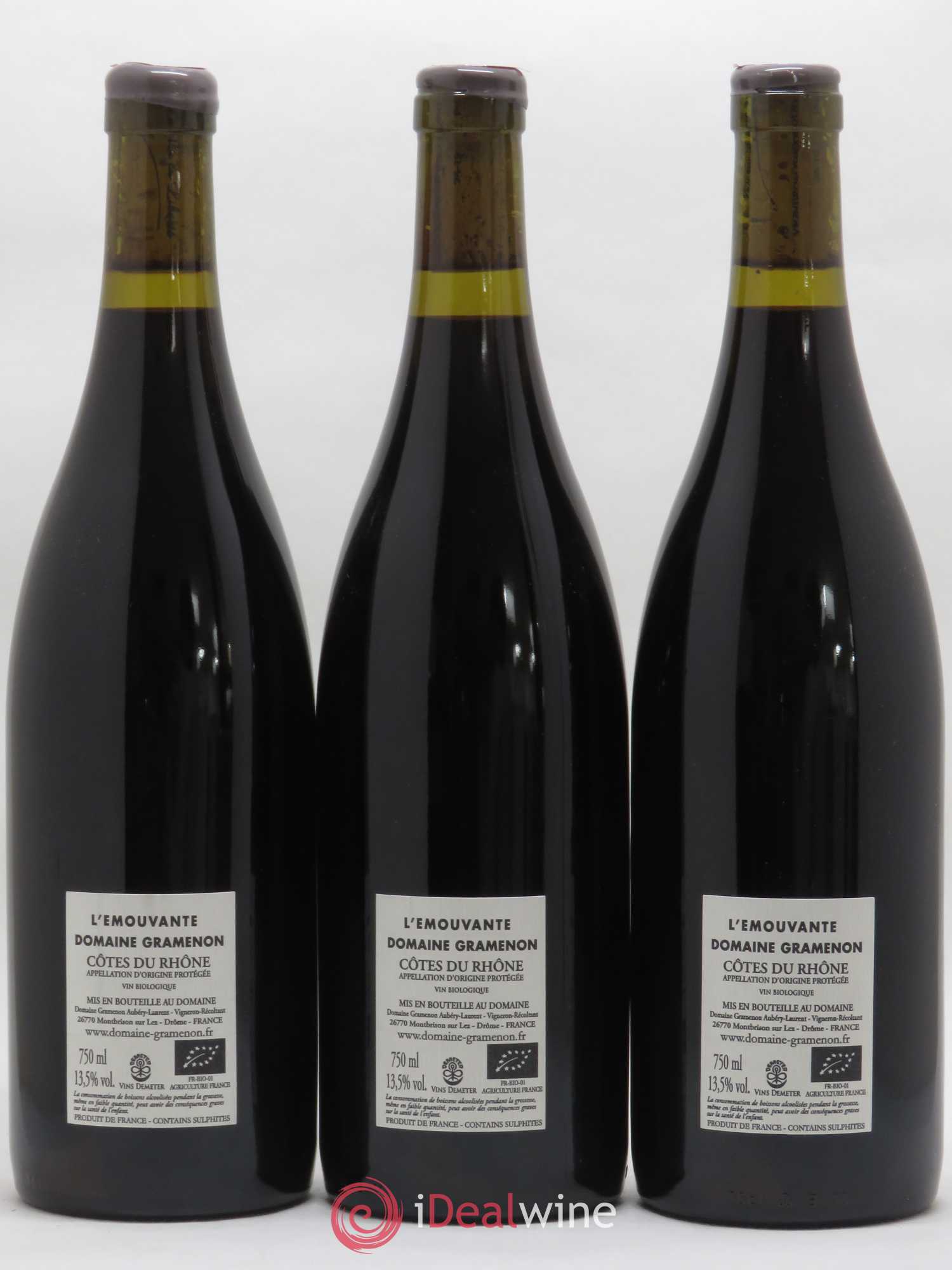 Côtes-du-Rhône L'émouvante Gramenon (Domaine) 2018 - Lot de 6 bouteilles - 4