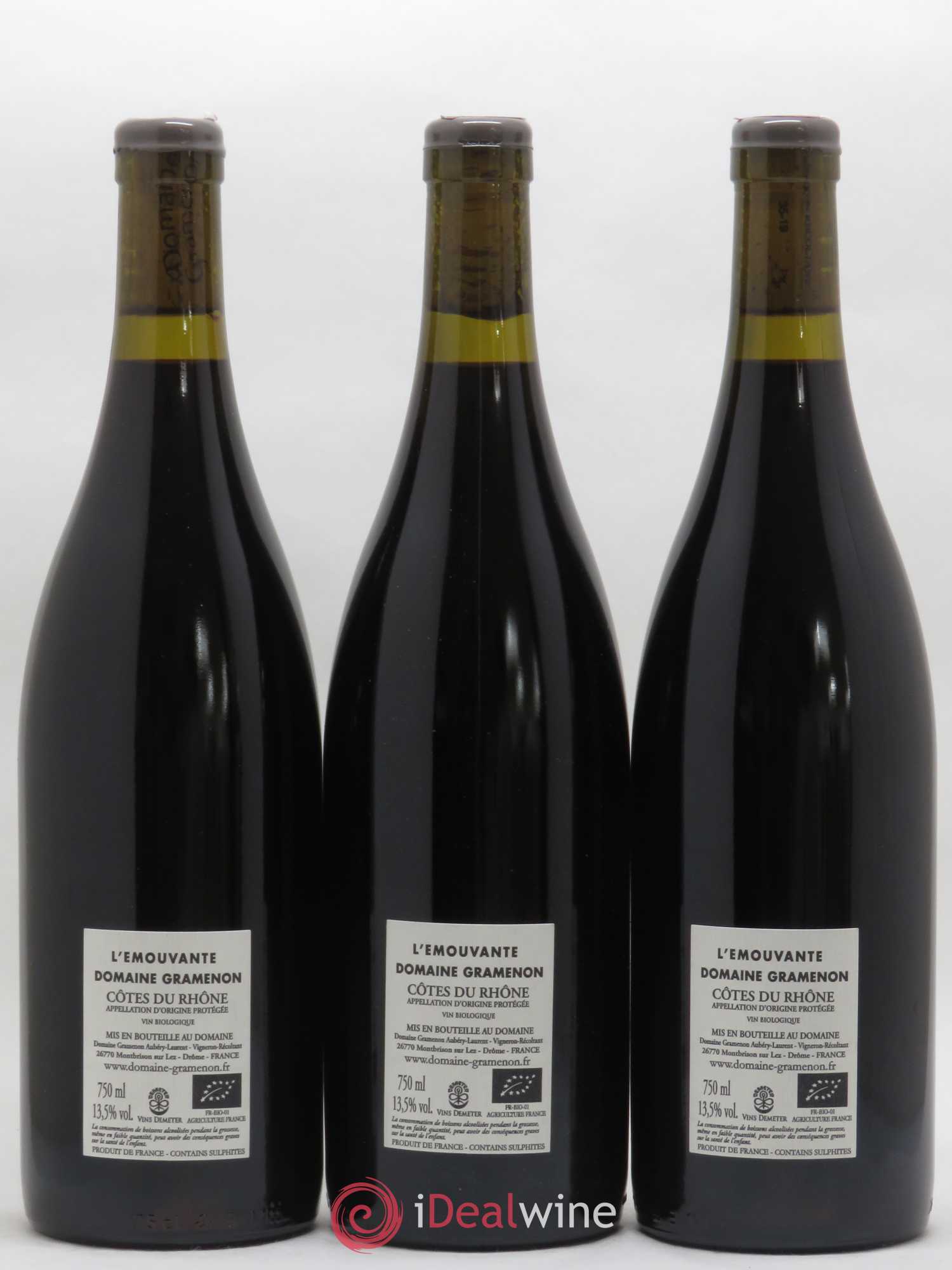 Côtes-du-Rhône L'émouvante Gramenon (Domaine) 2018 - Lot de 6 bouteilles - 2