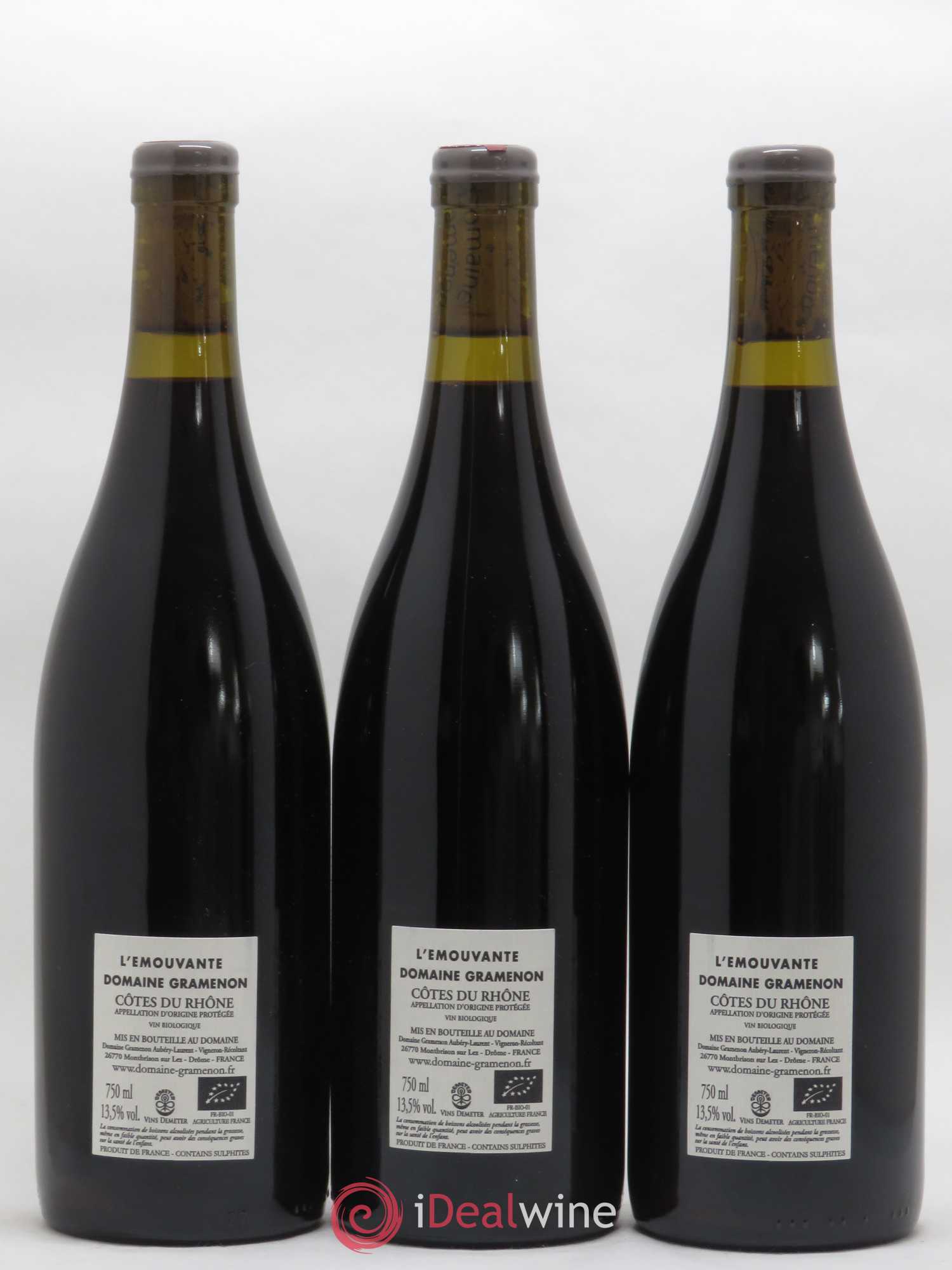 Côtes-du-Rhône L'émouvante Gramenon (Domaine) 2018 - Lot de 6 bouteilles - 4