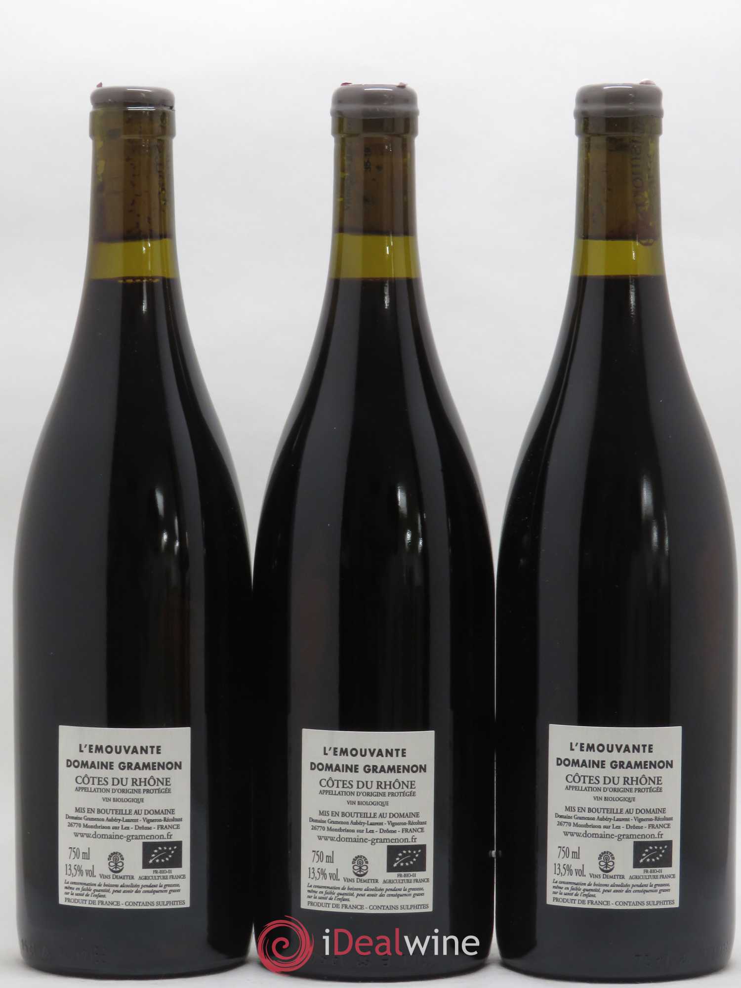 Côtes-du-Rhône L'émouvante Gramenon (Domaine) 2018 - Lot de 6 bouteilles - 4