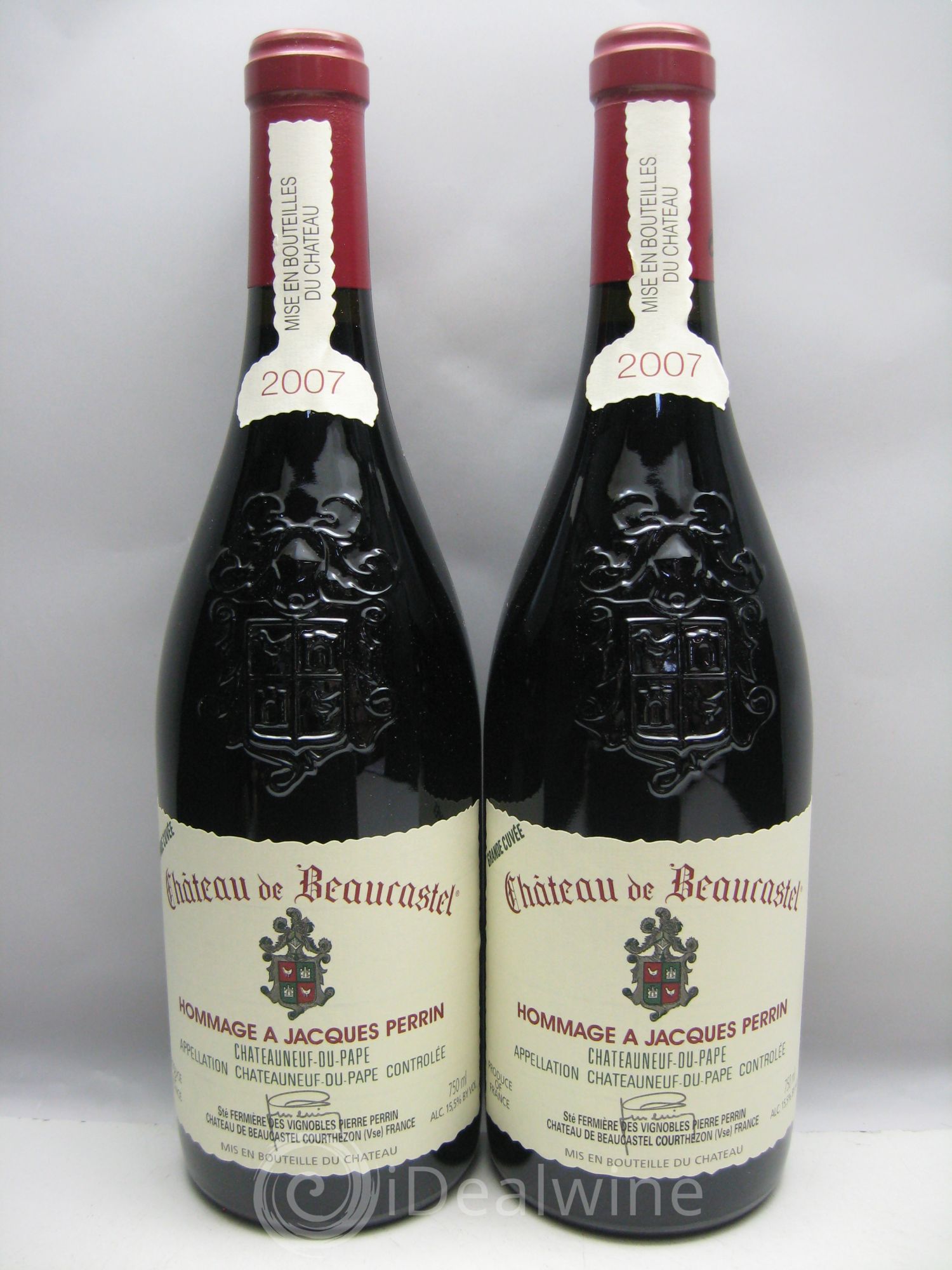 Châteauneuf-du-Pape Château de Beaucastel Hommage à Jacques Perrin Famille Perrin 2007 - Lot de 6 bouteilles - 2