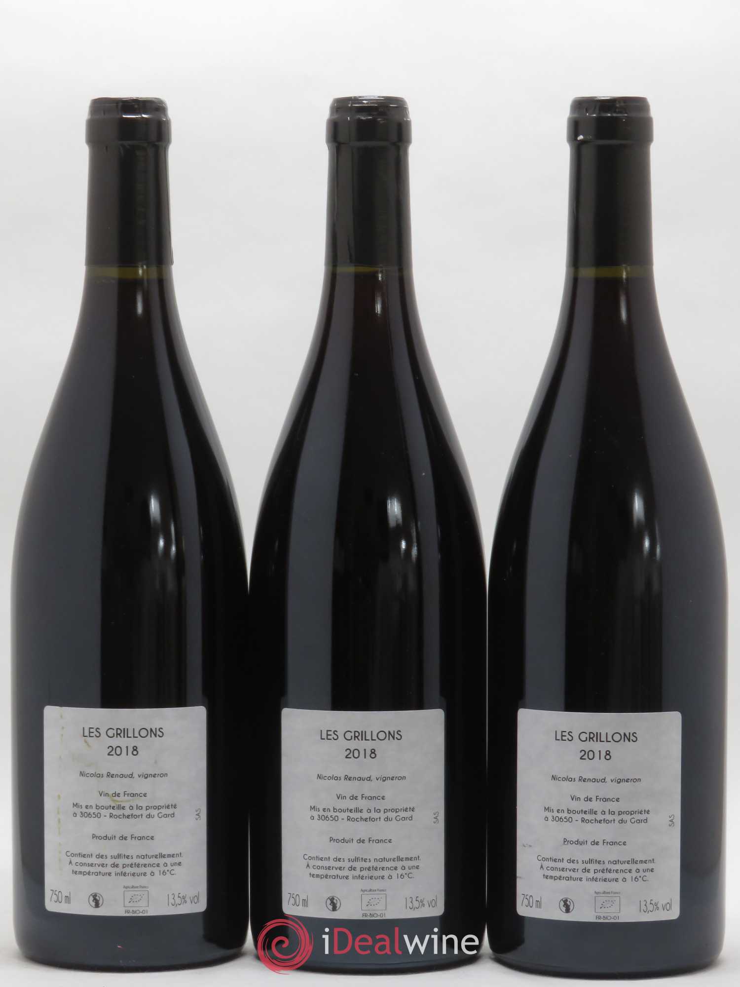 Vin de France Les Grillons Clos des Grillons 2018 - Lot de 3 bouteilles - 1