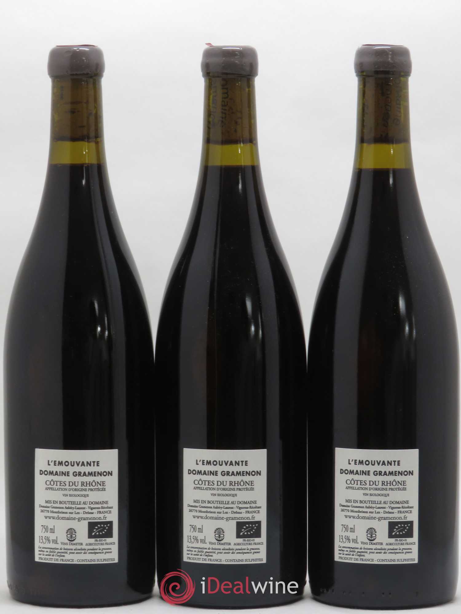 Côtes-du-Rhône L'émouvante Gramenon (Domaine) 2018 - Lot de 6 bouteilles - 2