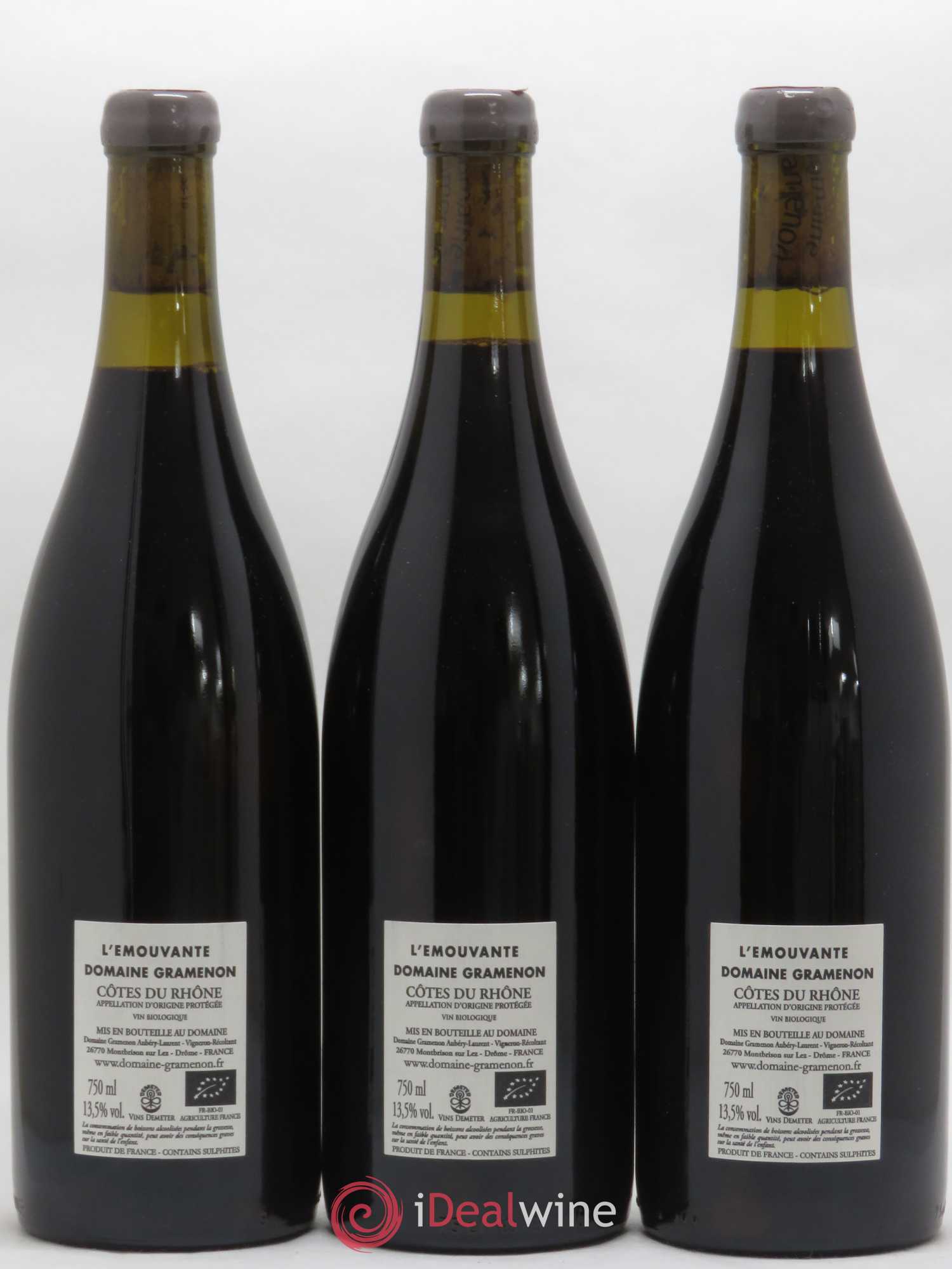 Côtes-du-Rhône L'émouvante Gramenon (Domaine) 2018 - Lot de 6 bouteilles - 4