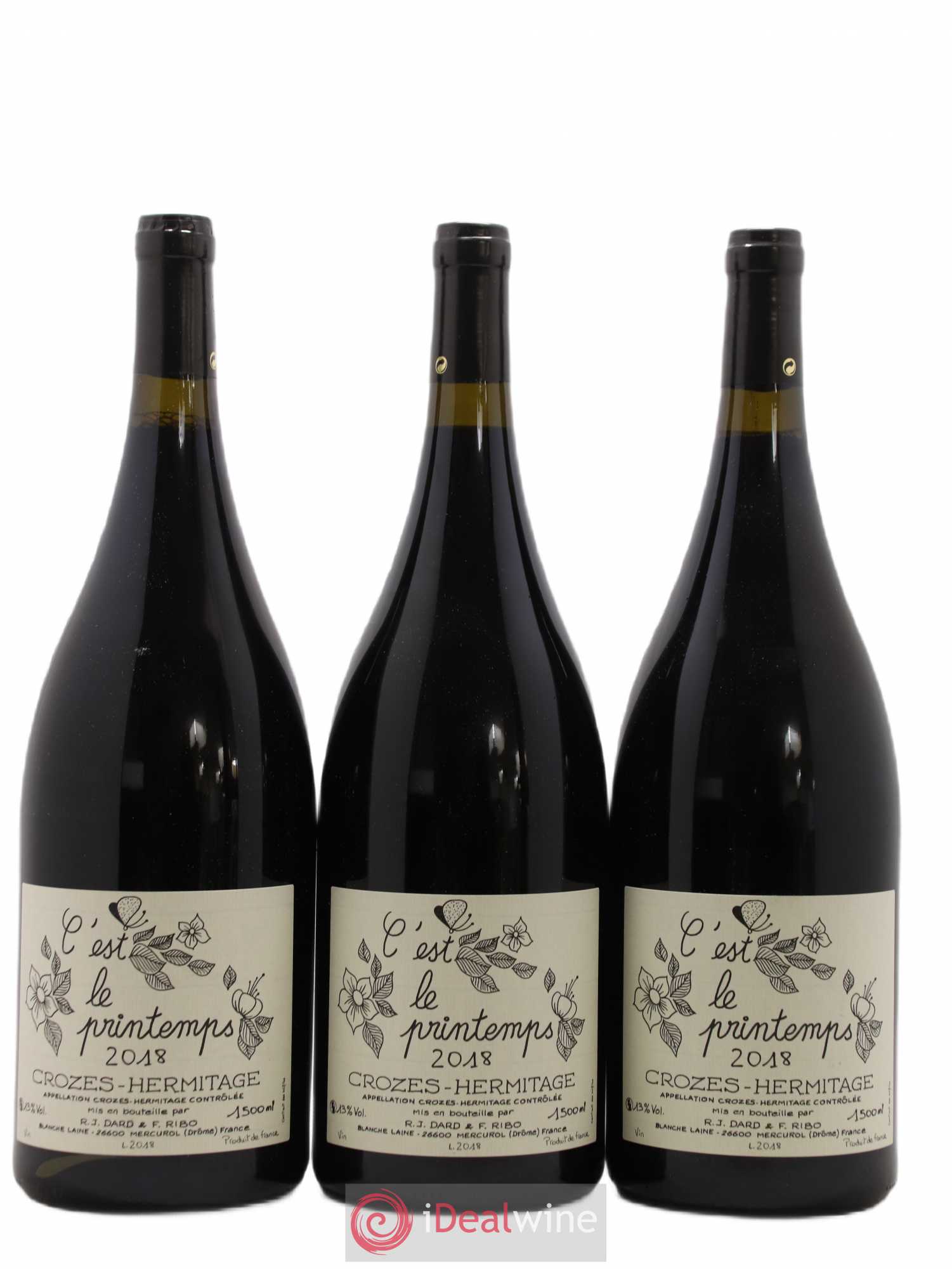 Crozes-Hermitage Dard et Ribo (Domaine) C'est le Printemps 2018 - Posten von 3 Magnum - 0