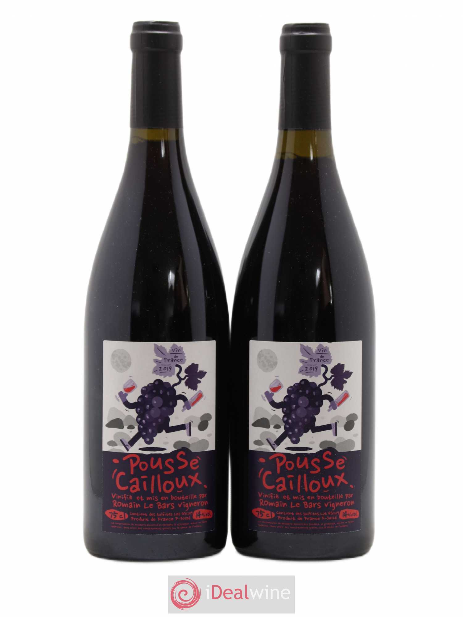 Vin de France Pousse Cailloux Romain Le Bard 2019 - Posten von 2 Flaschen - 0