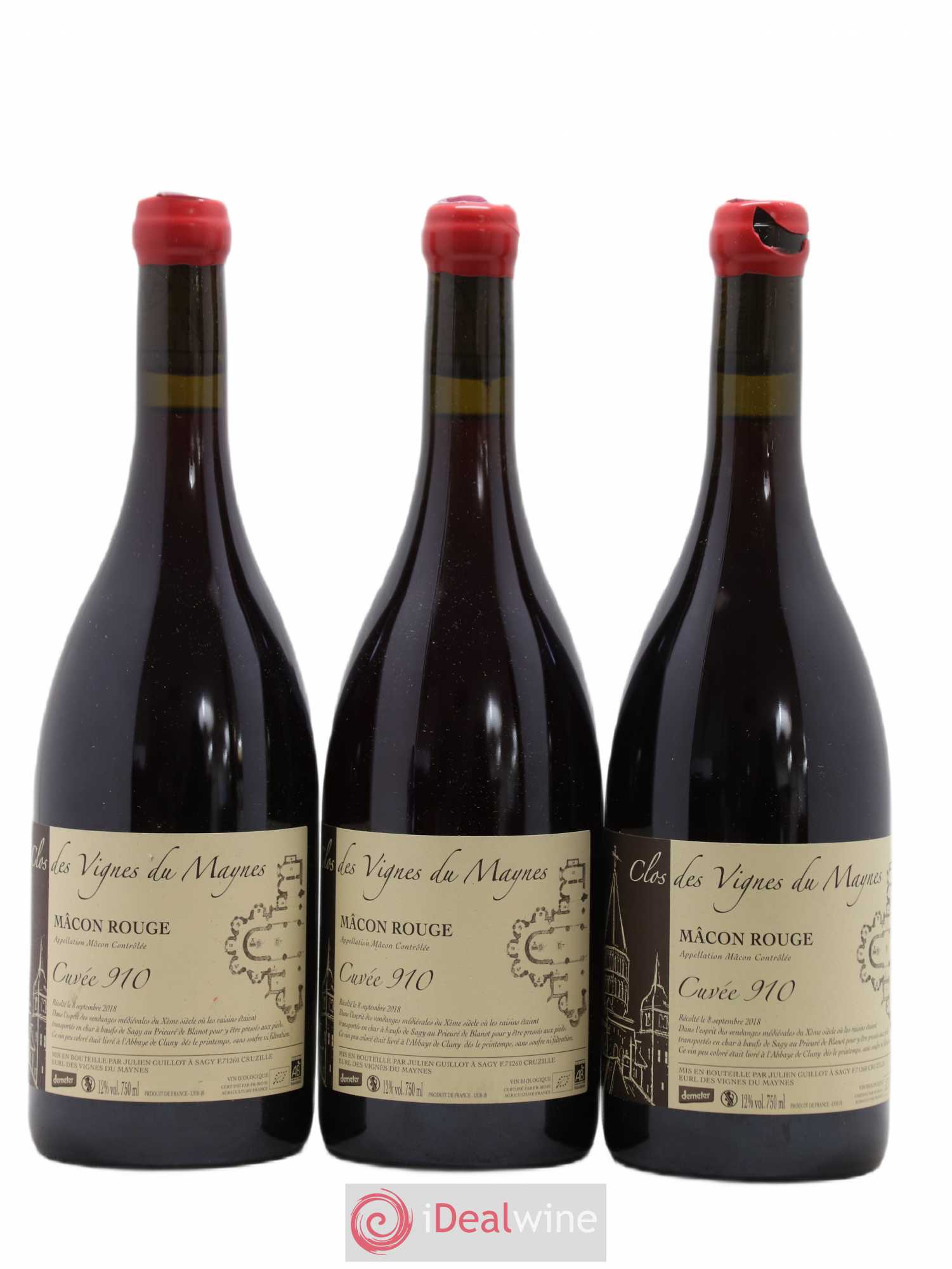 Mâcon Cuvée 910 Les Vignes du Maynes 2018 - Lot de 3 bouteilles - 0