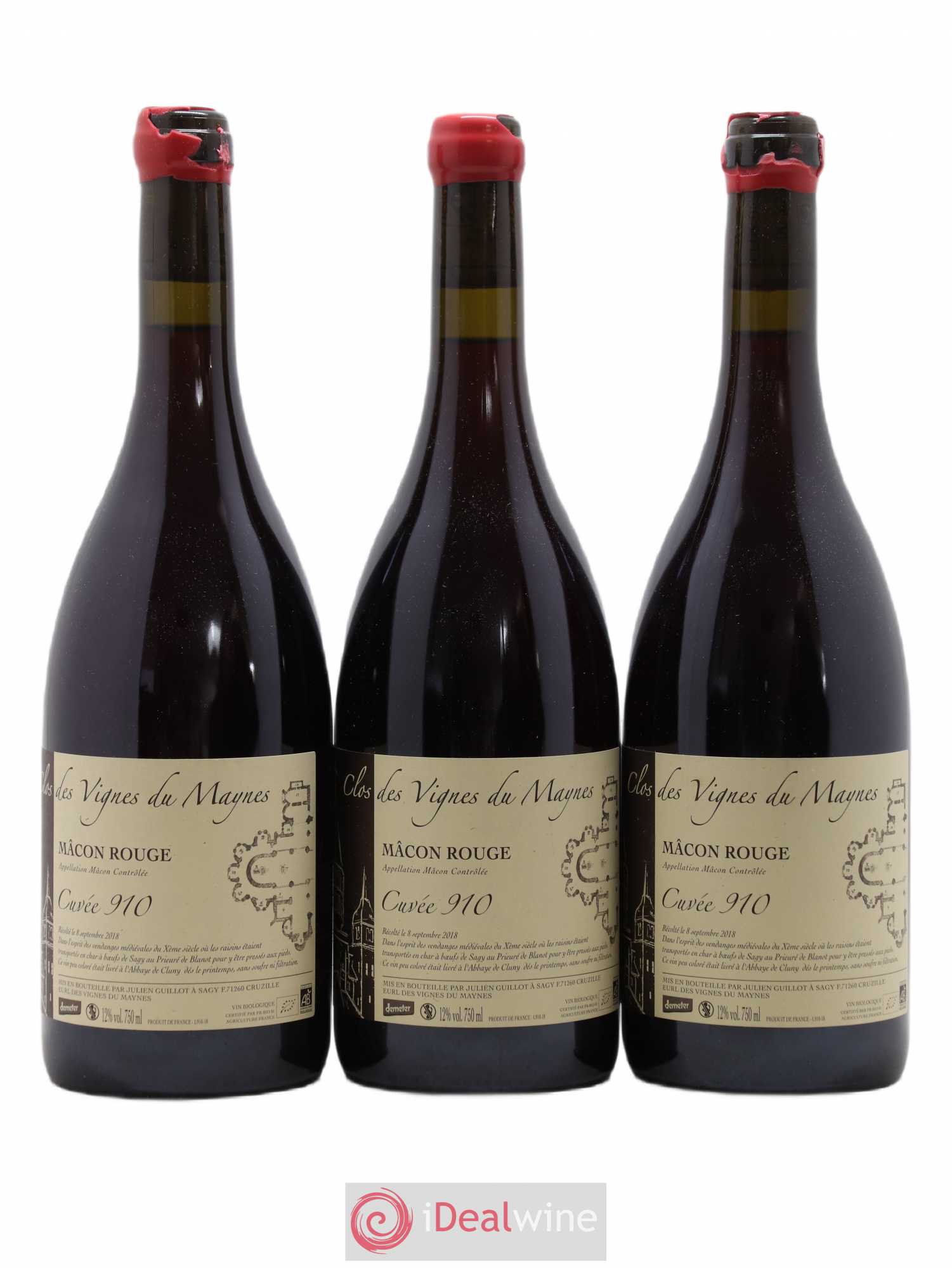 Mâcon Cuvée 910 Les Vignes du Maynes 2018 - Lot de 3 bouteilles - 0