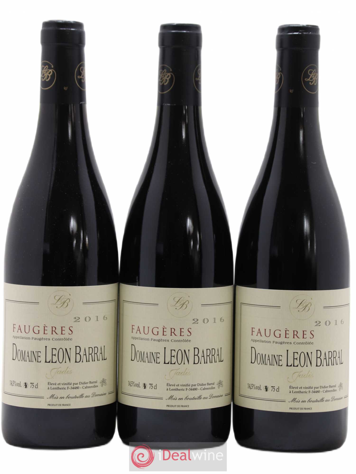 Faugères Jadis Domaine Léon Barral 2016 - Lot de 3 bouteilles - 0