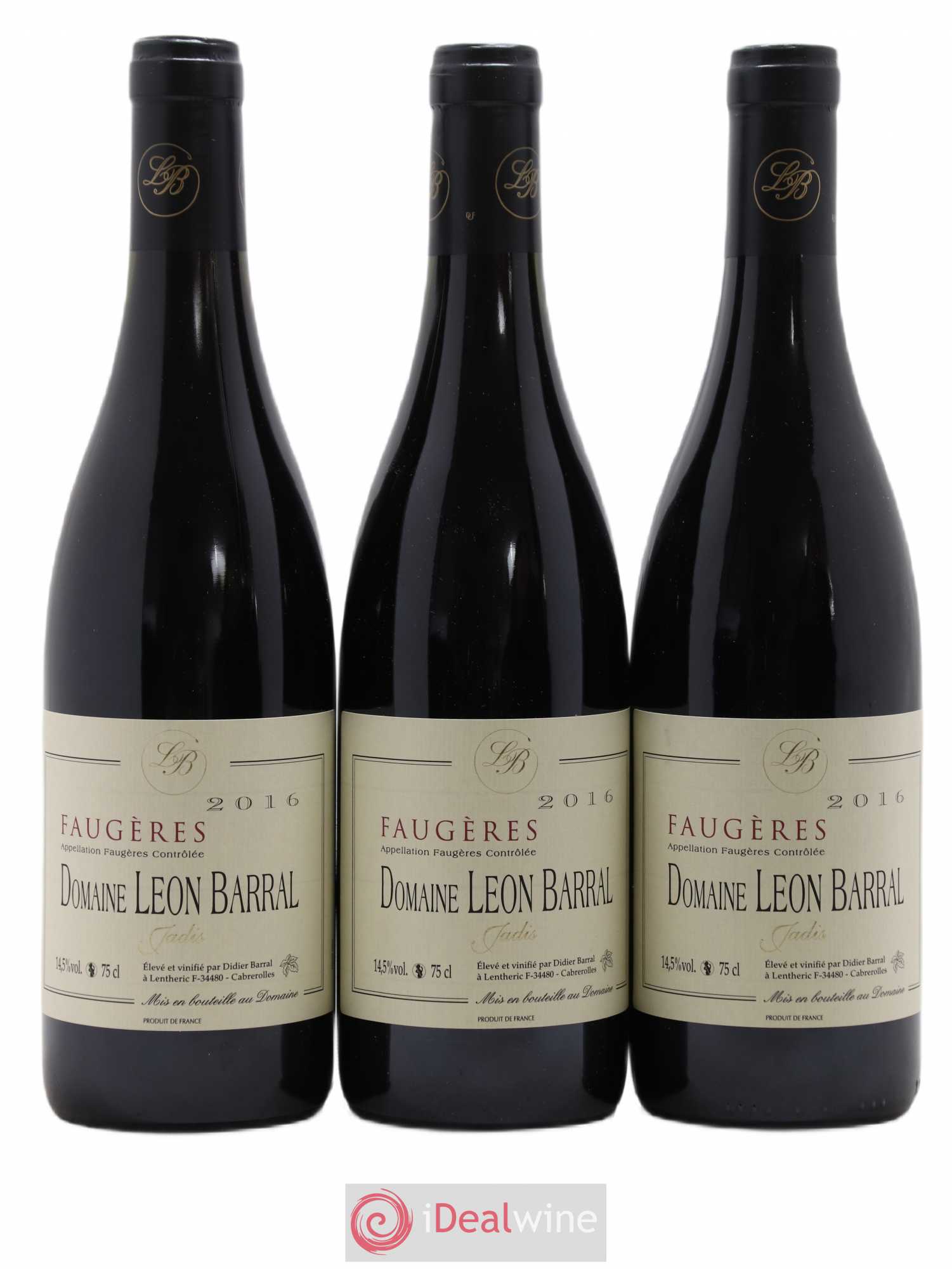 Faugères Jadis Domaine Léon Barral 2016 - Lot de 3 bouteilles - 0