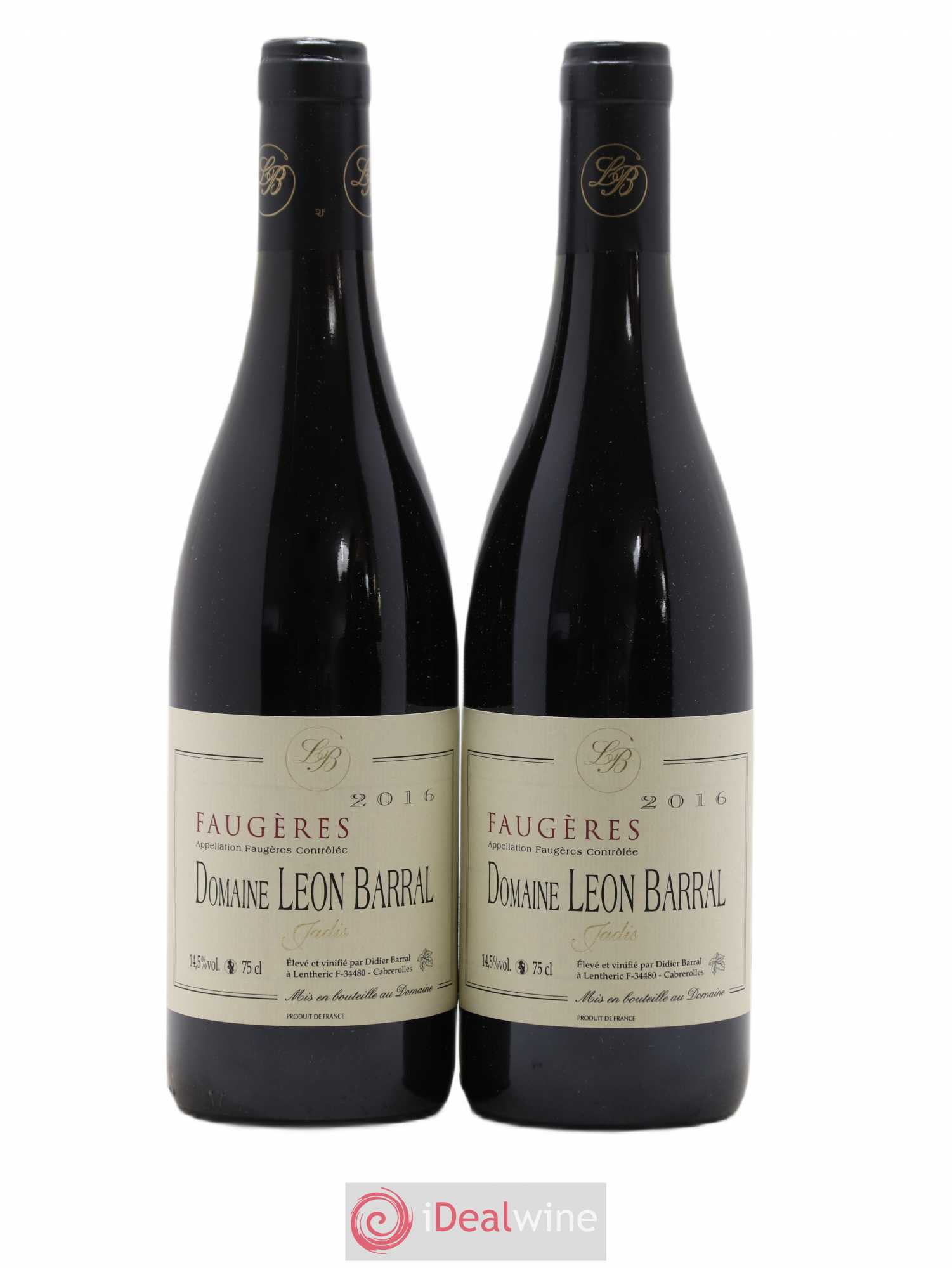 Faugères Jadis Domaine Léon Barral 2016 - Lot de 2 bouteilles - 0