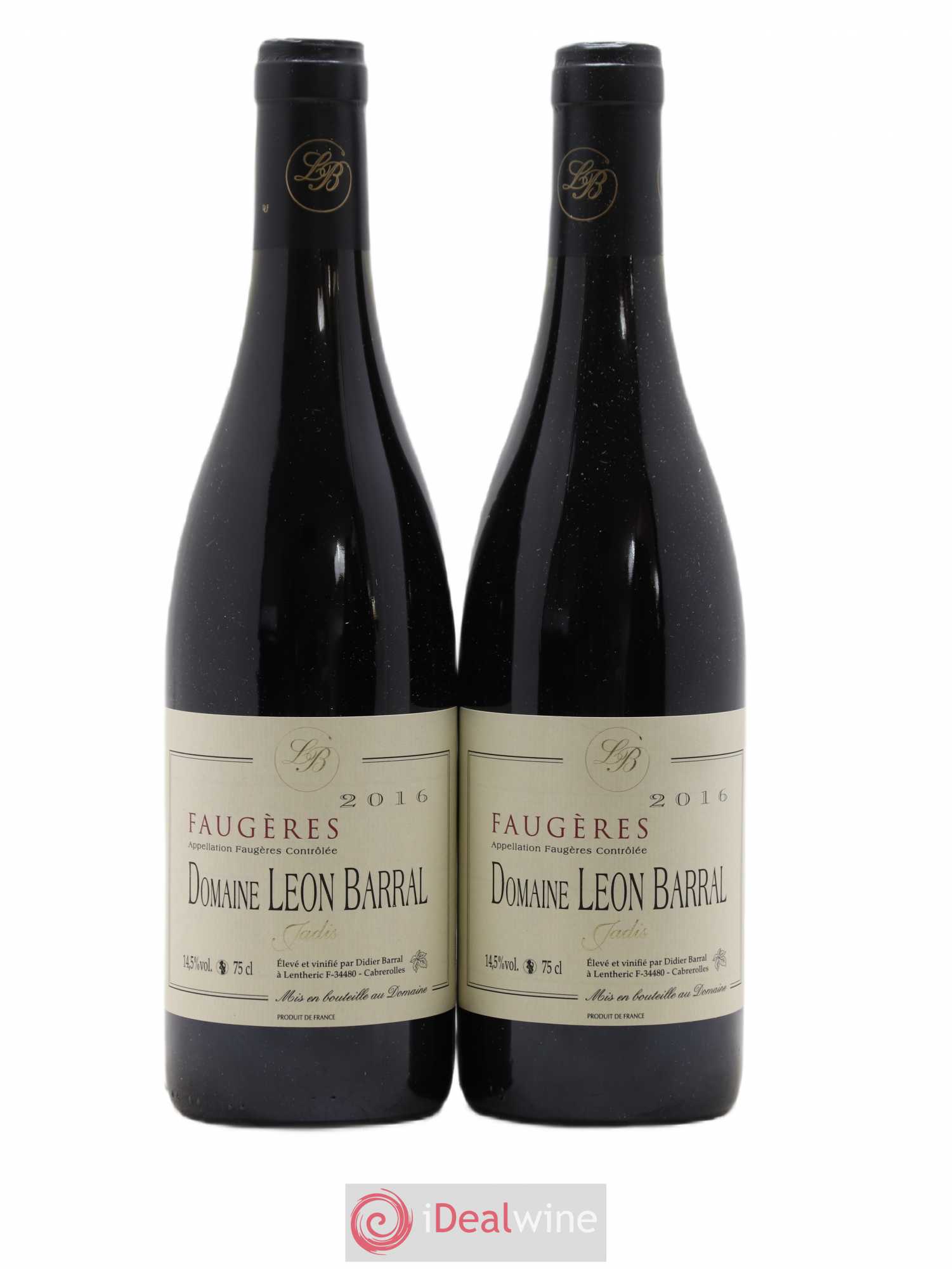 Faugères Jadis Domaine Léon Barral 2016 - Lot de 2 bouteilles - 0