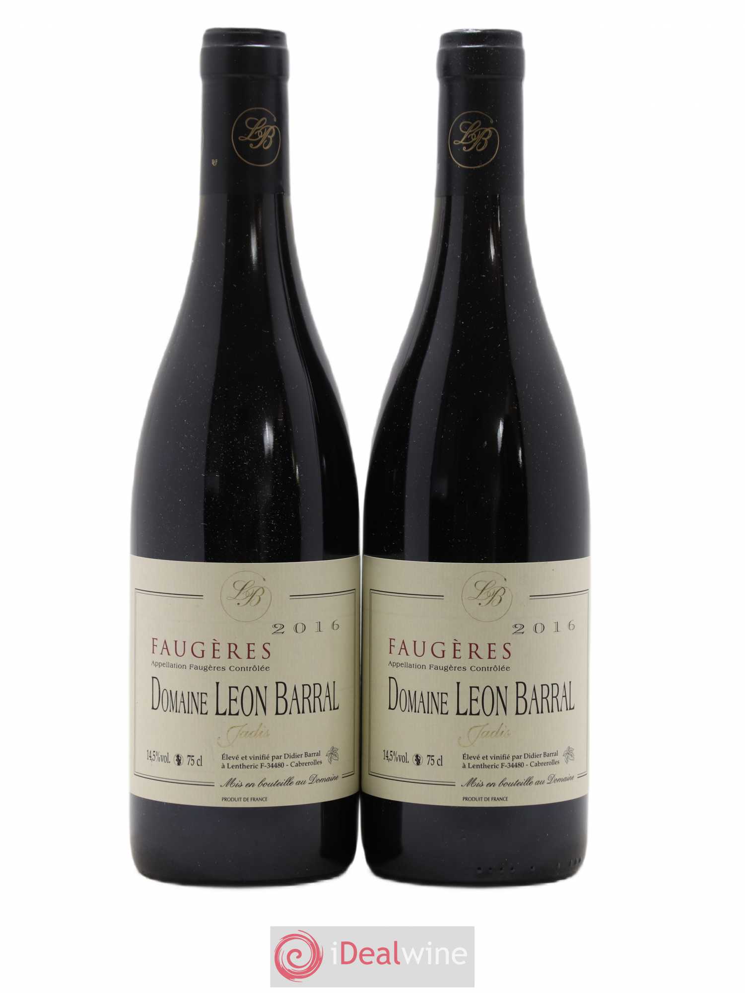 Faugères Jadis Domaine Léon Barral 2016 - Lot de 2 bouteilles - 0