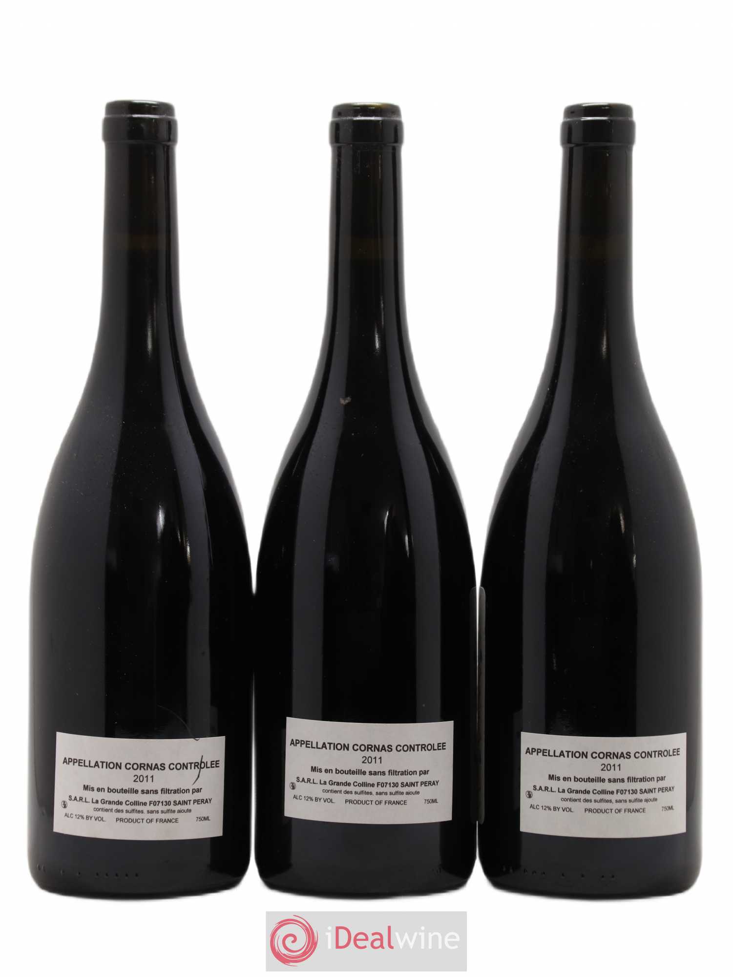 Cornas Hirotake Ooka - Domaine La Grande Colline 2011 - Lot de 3 bouteilles - 1