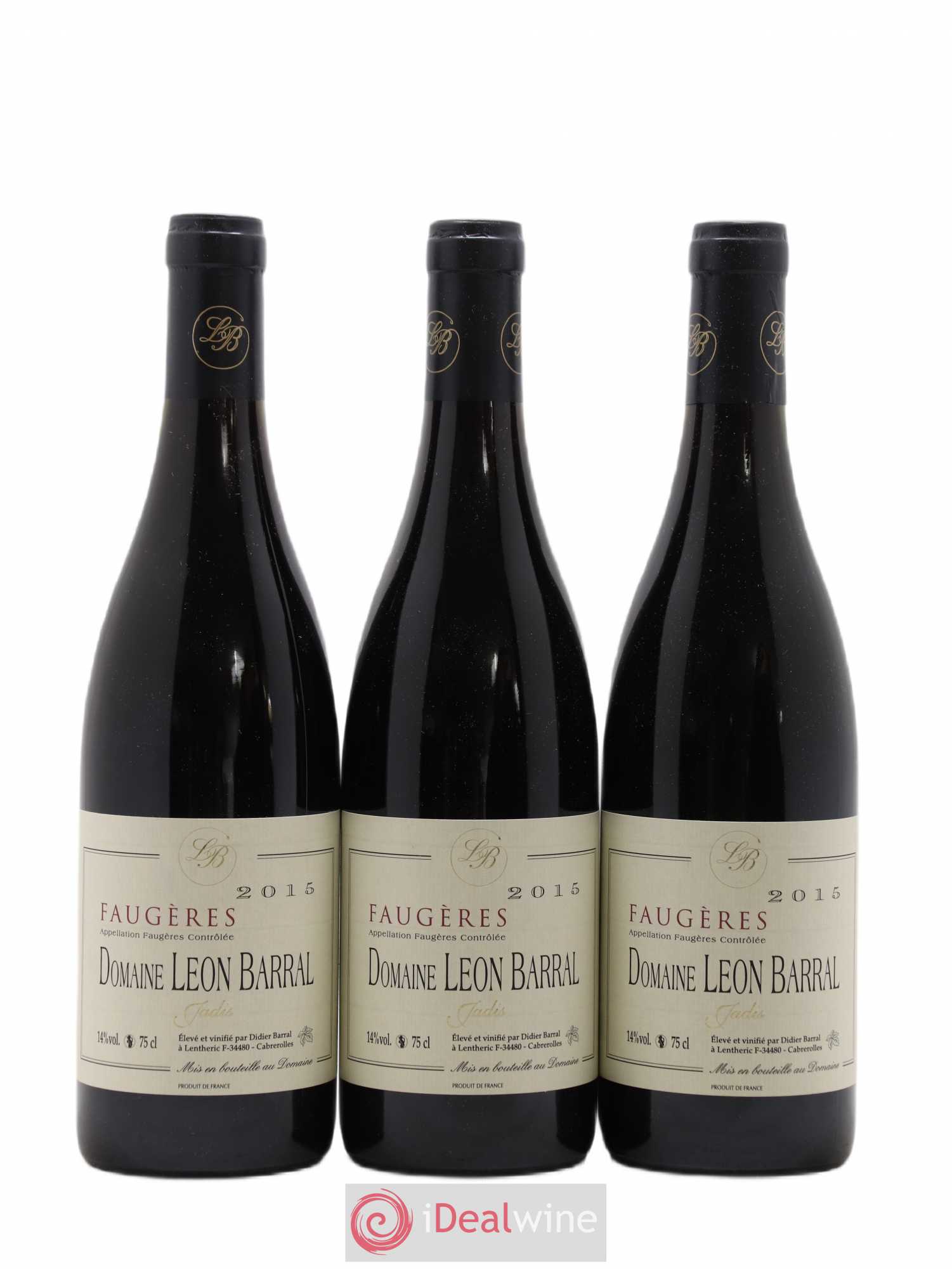 Faugères Jadis Domaine Léon Barral 2015 - Lot de 3 bouteilles - 0