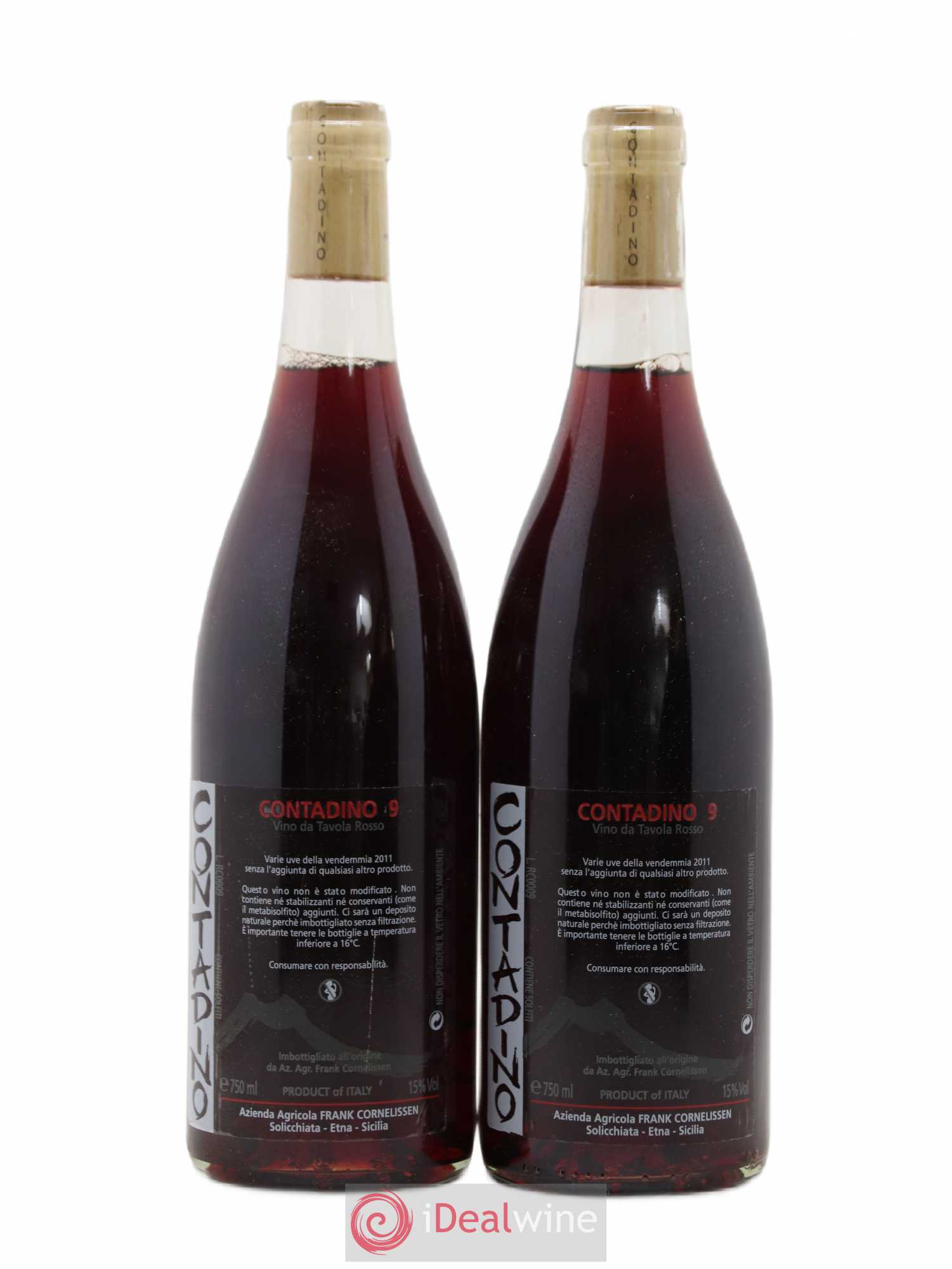 Italie Terre Siciliane Contadino 9 Frank Cornelissen 2011 - Posten von 2 Flaschen - 0