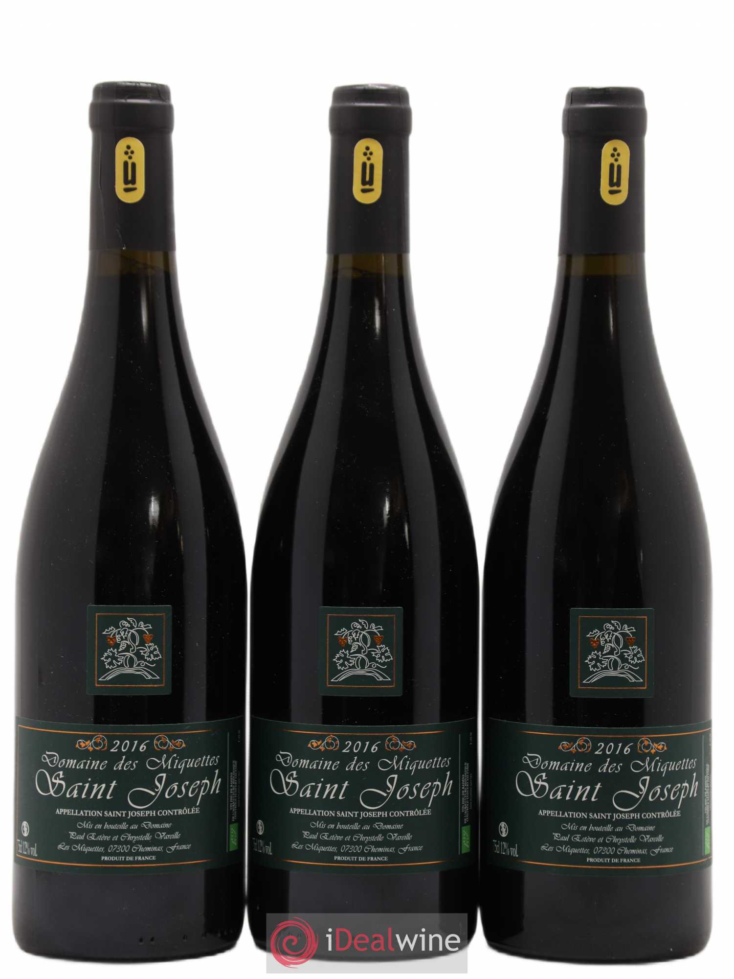 Saint-Joseph Miquettes (Domaine des) 2016 - Lot de 3 bouteilles - 0