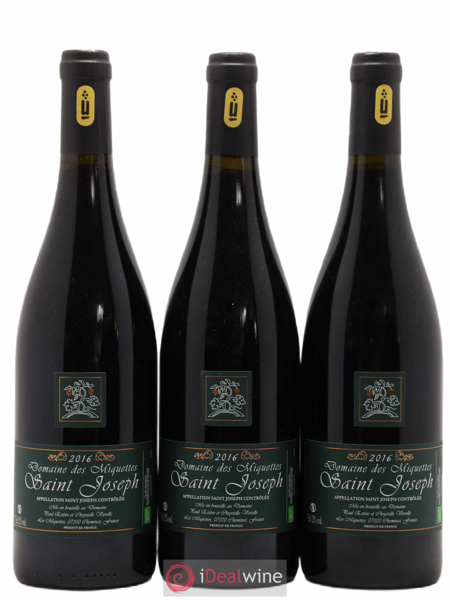 Saint-Joseph Miquettes (Domaine des) 2016 - Lot de 3 bouteilles - 0