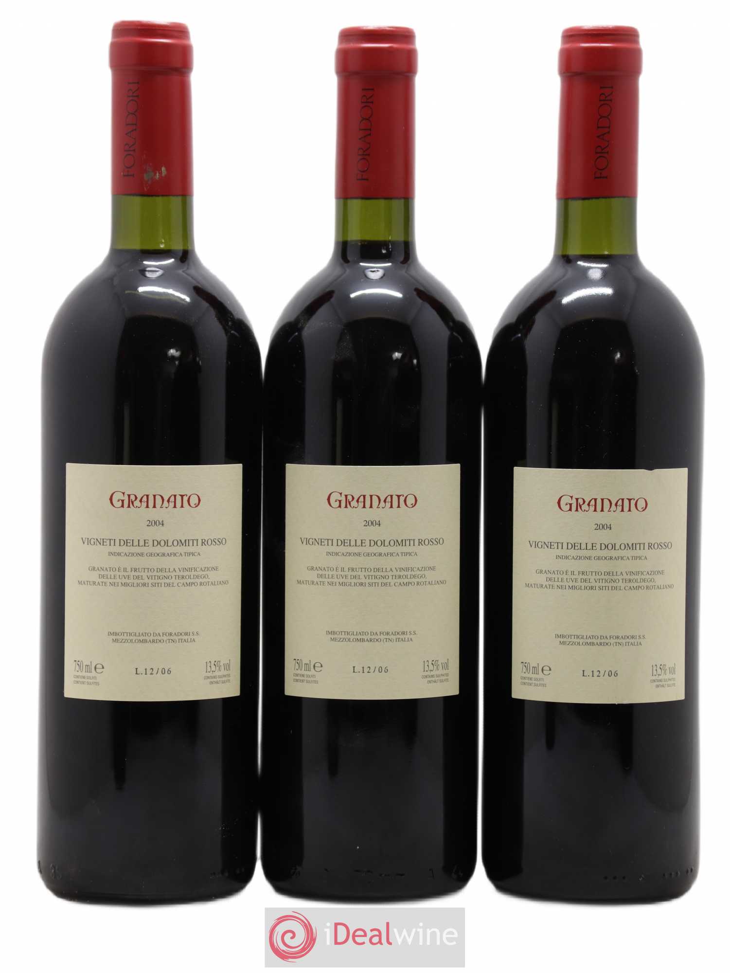 Vigneti delle Dolomiti IGT Granato Elisabetta Foradori 2004 - Lot de 3 bouteilles - 1