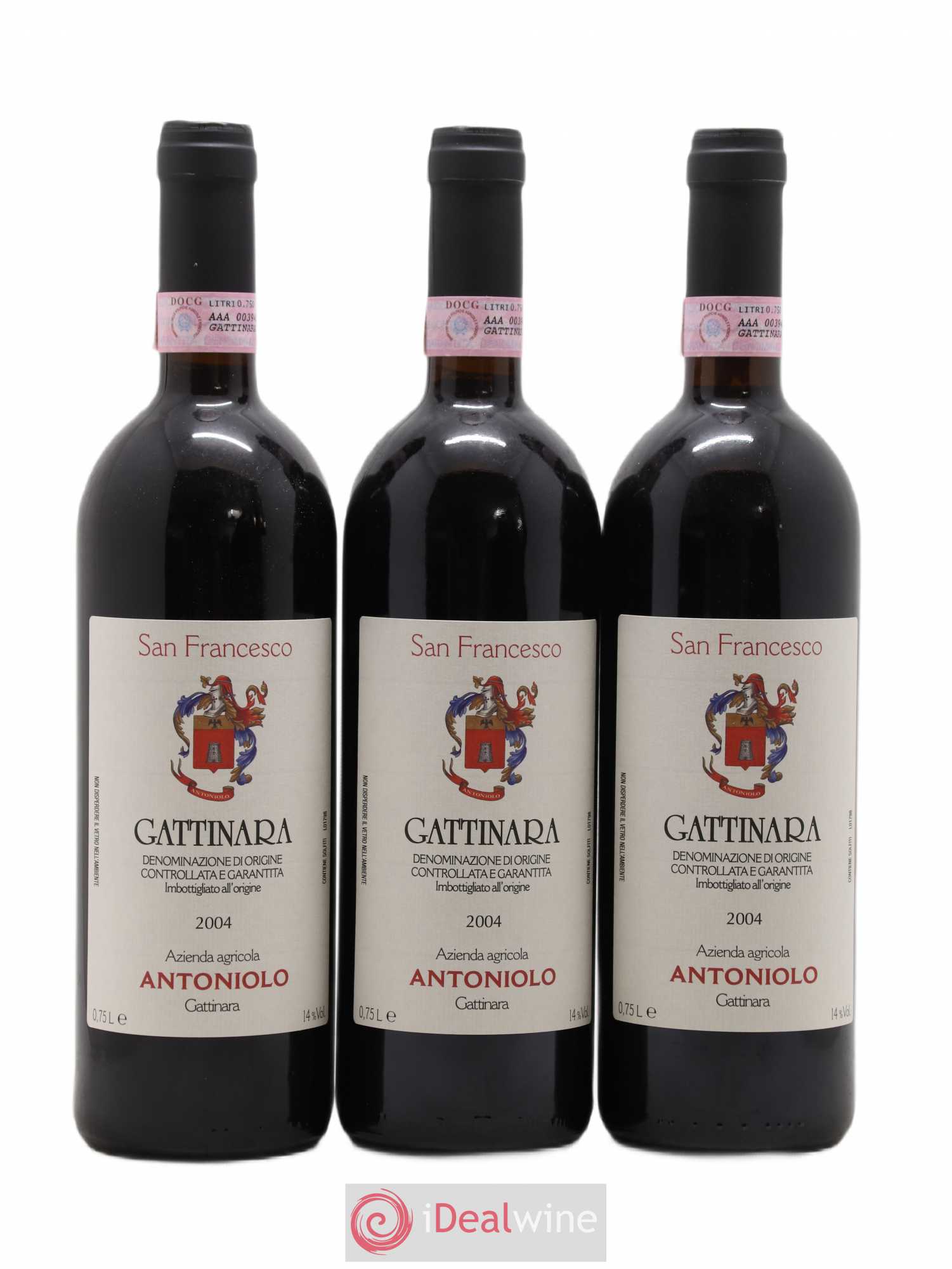 Gattinara DOCG Antoniolo 2004 - Lot de 3 bouteilles - 0