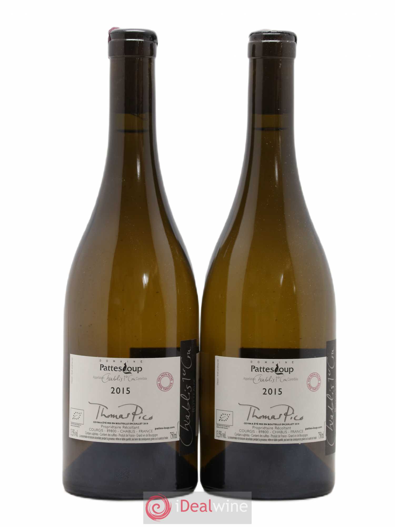 Chablis 1er Cru Butteaux Pattes Loup (Domaine) 2015 - Lot de 2 bouteilles - 1