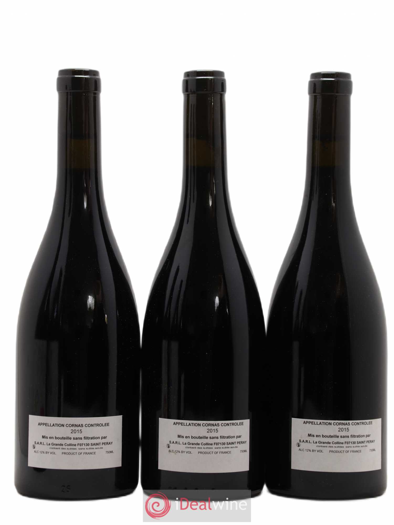 Cornas Hirotake Ooka - Domaine La Grande Colline 2015 - Lot de 3 bouteilles - 1
