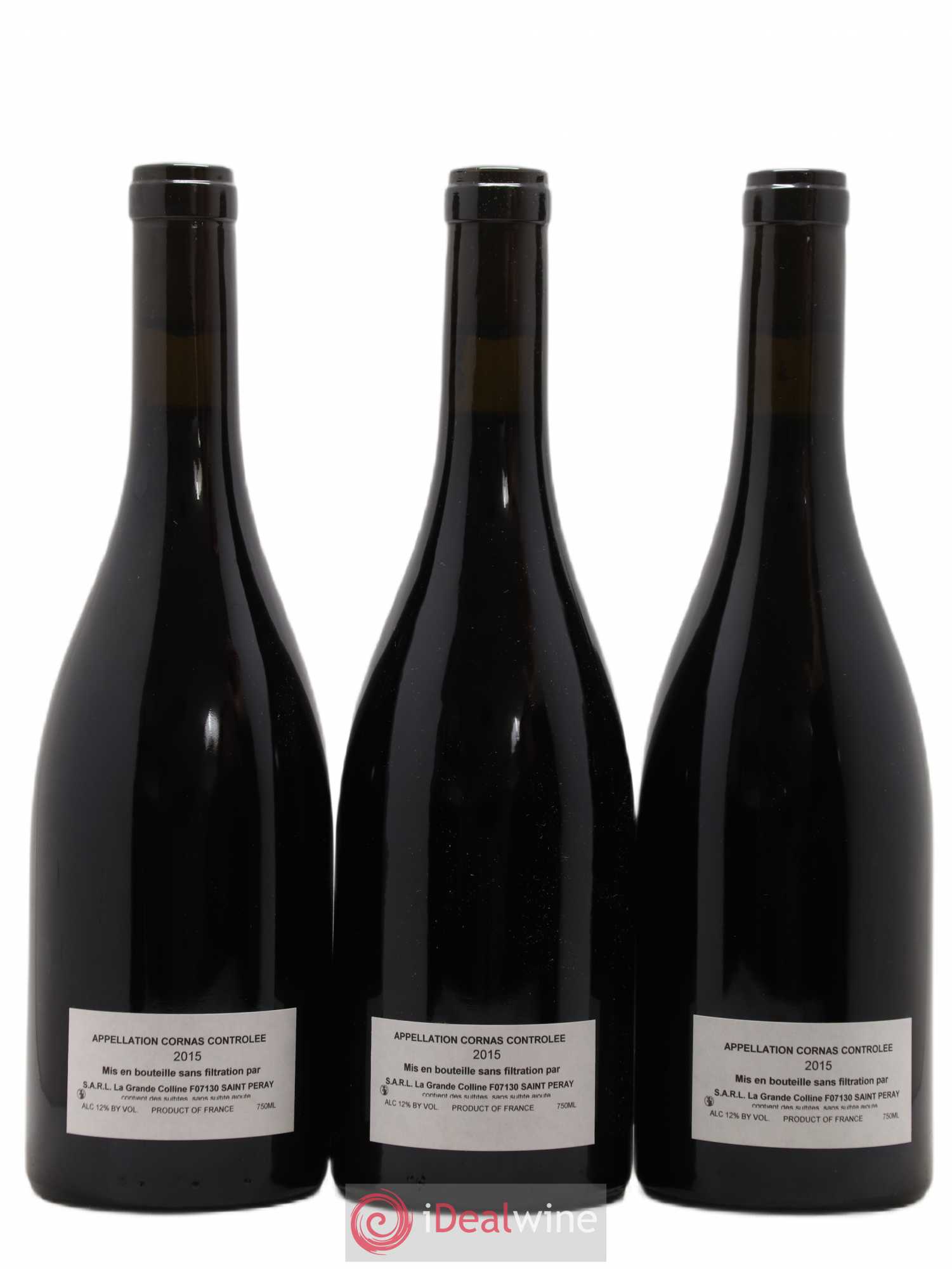 Cornas Hirotake Ooka - Domaine La Grande Colline 2015 - Lot de 3 bouteilles - 1
