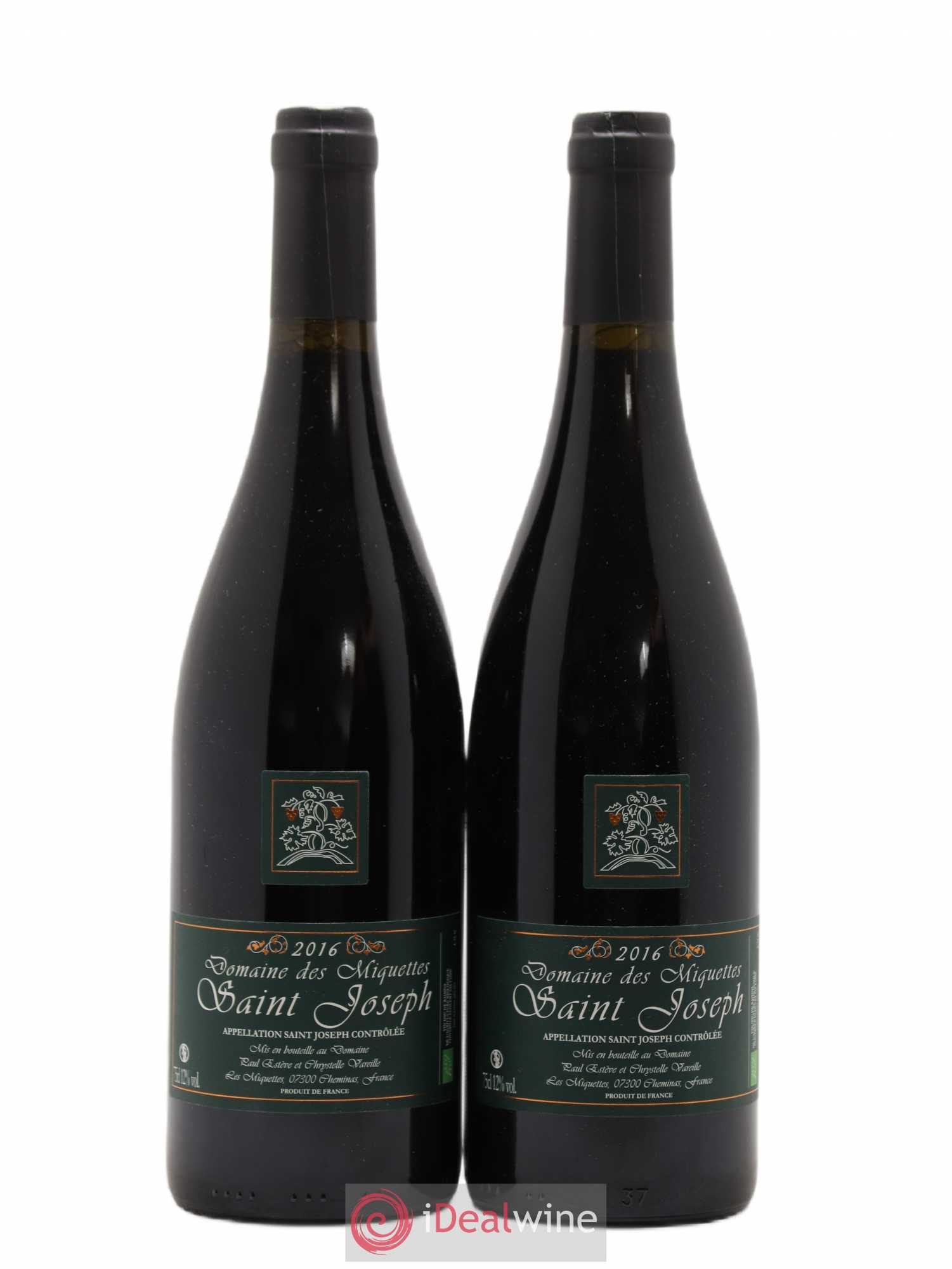 Saint-Joseph Miquettes (Domaine des) 2016 - Lot de 2 bouteilles - 0