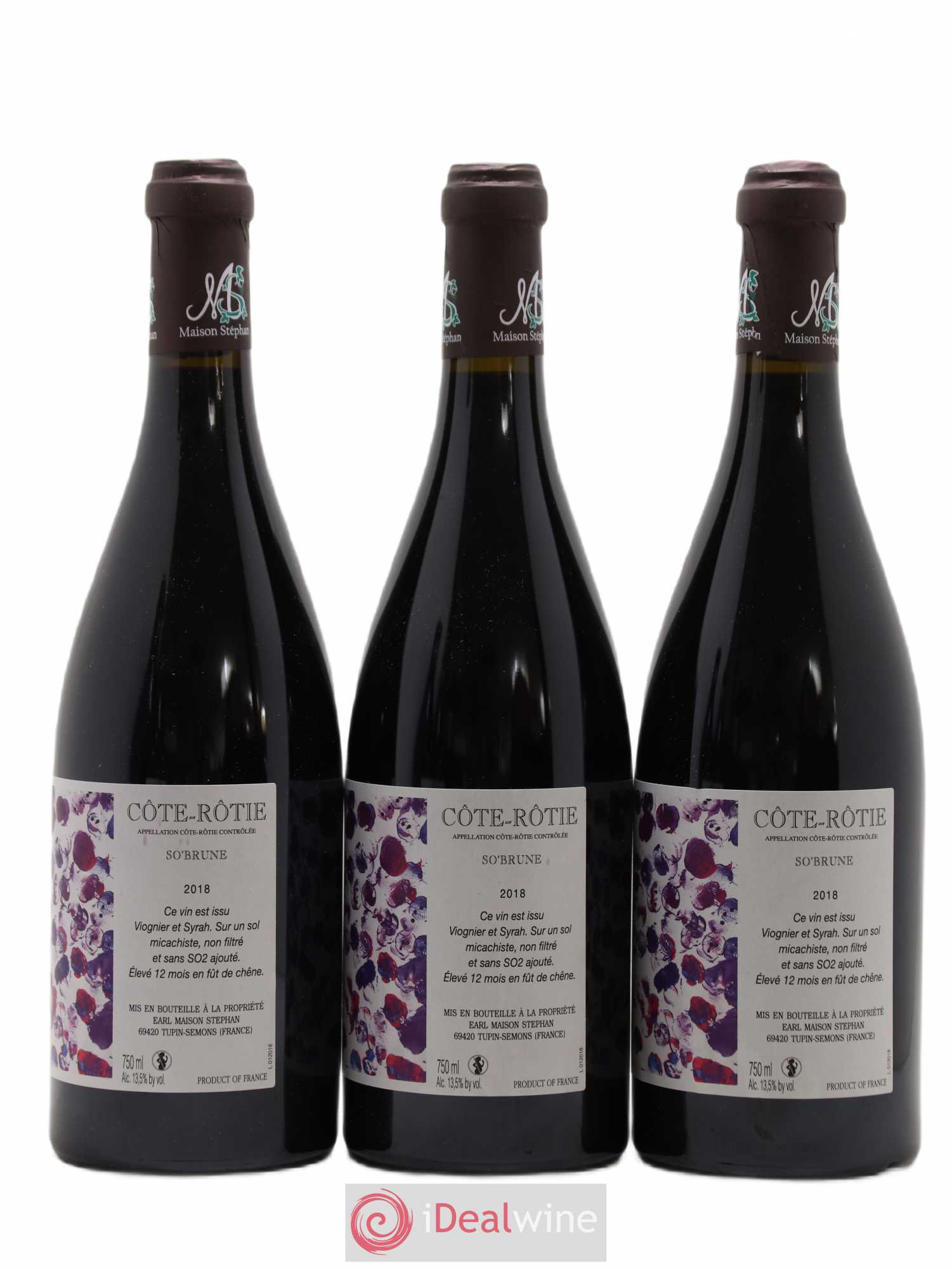 Côte-Rôtie So'Brune Jean-Michel Stephan 2018 - Lot de 3 bouteilles - 1