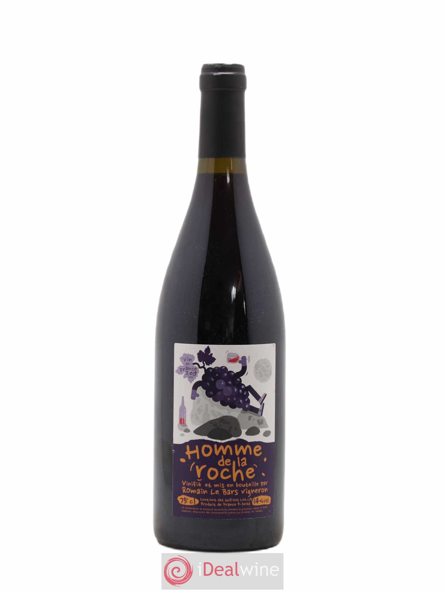 Vin de France L'Homme de la Roche Romain Le Bars 2019 - Lot de 1 bouteille - 0