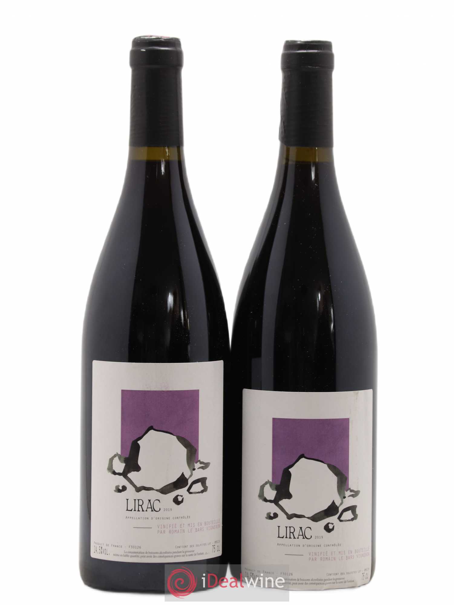 Lirac Romain Le Bars 2019 - Lot de 2 bouteilles - 0