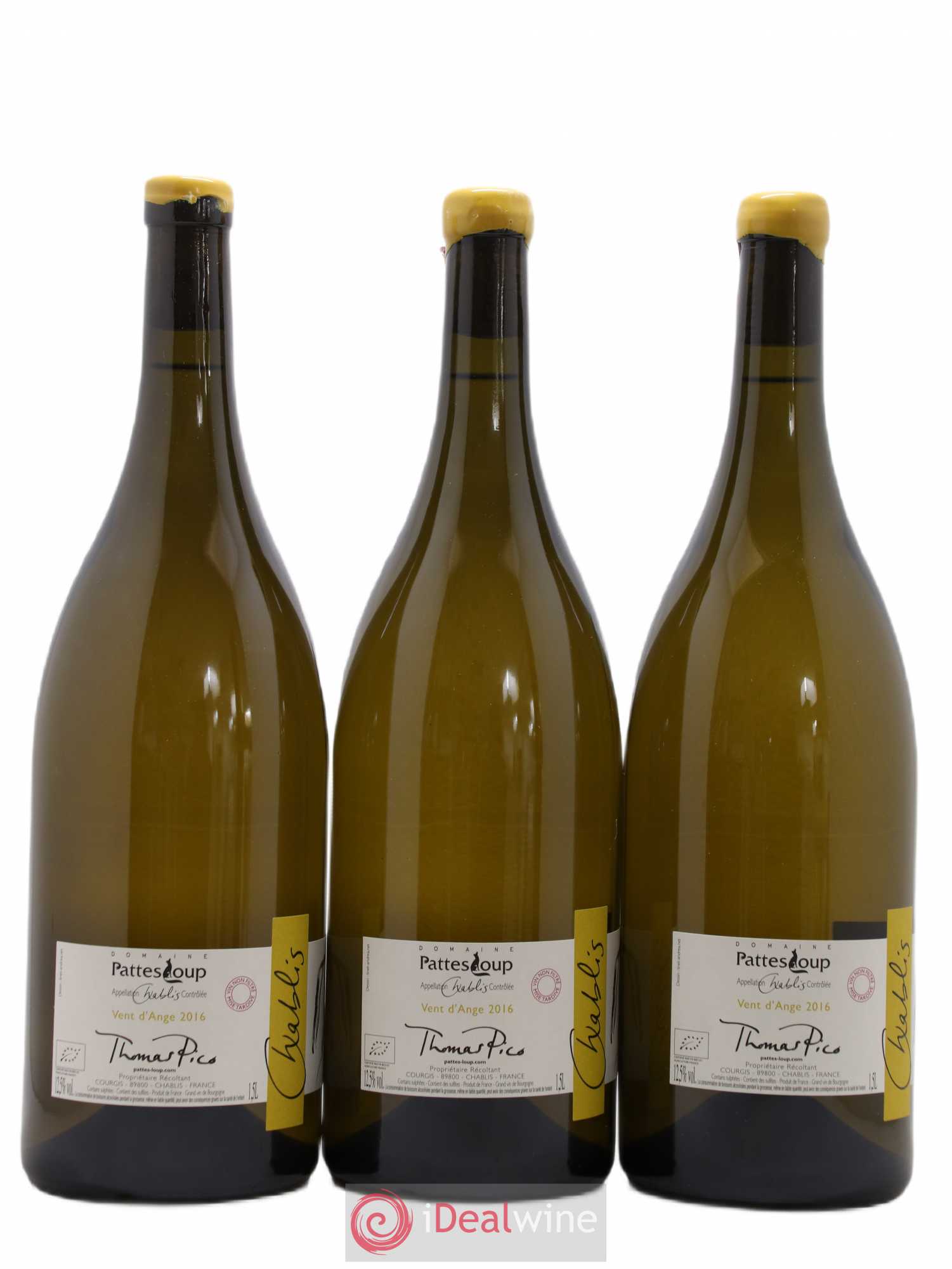 Chablis Vent d'Ange Pattes Loup (Domaine) 2016 - Lot de 3 magnums - 1