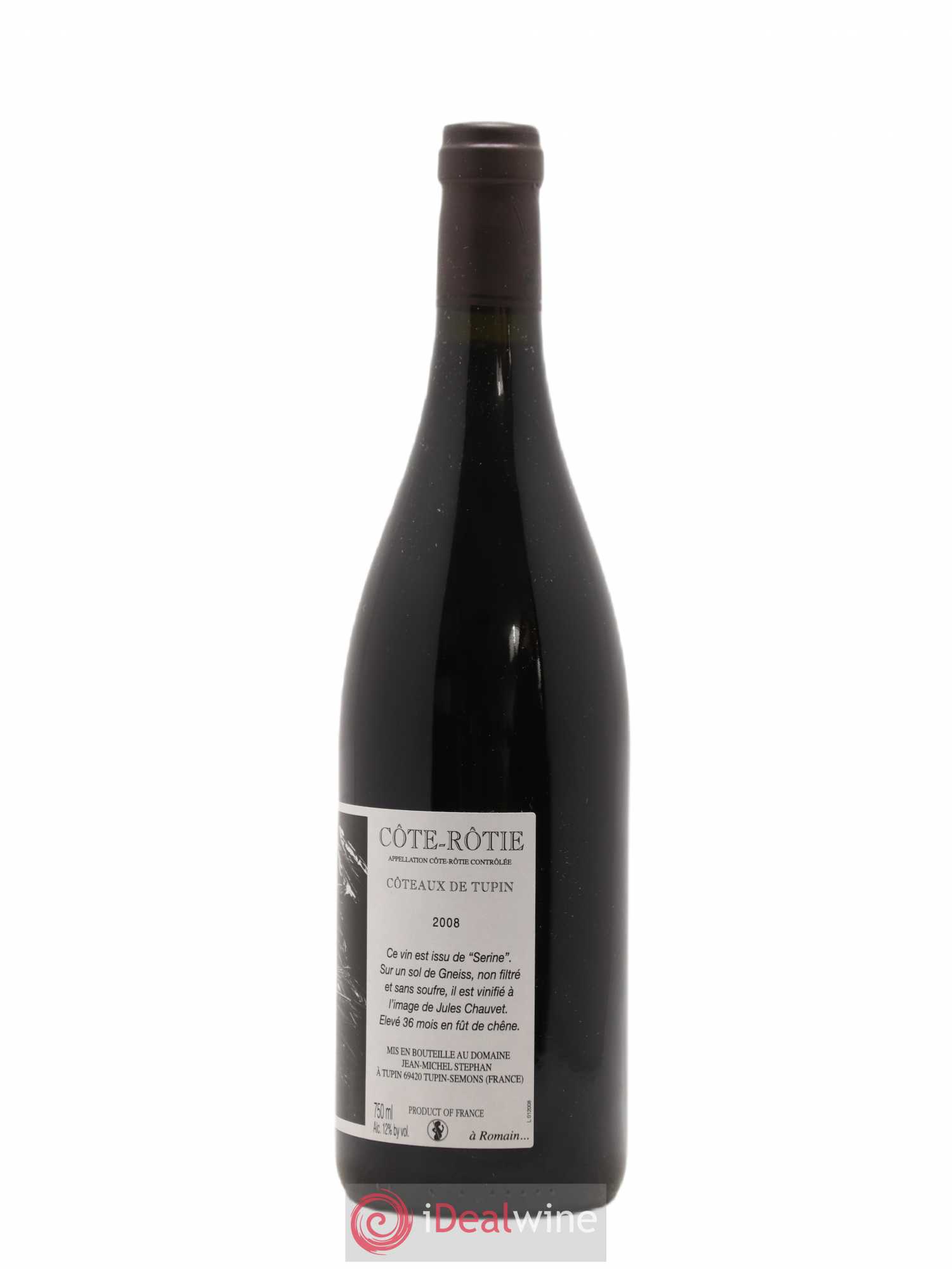 Côte-Rôtie Coteaux de Tupin Jean-Michel Stephan 2008 - Lot de 1 bouteille - 1